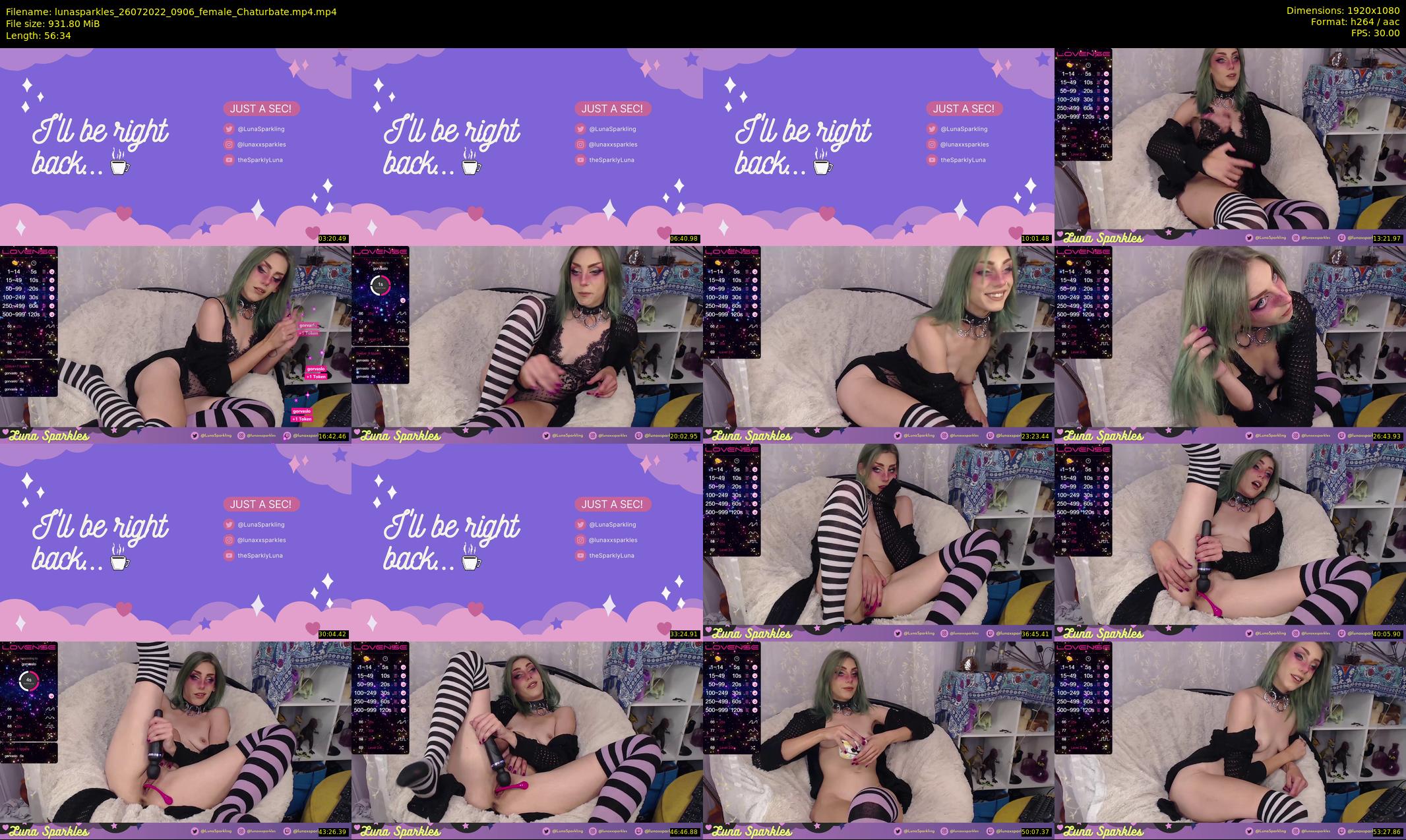 lunasparkles — 57 minute Chaturbate female cam show recording, 1080p, Jul 26, 2022