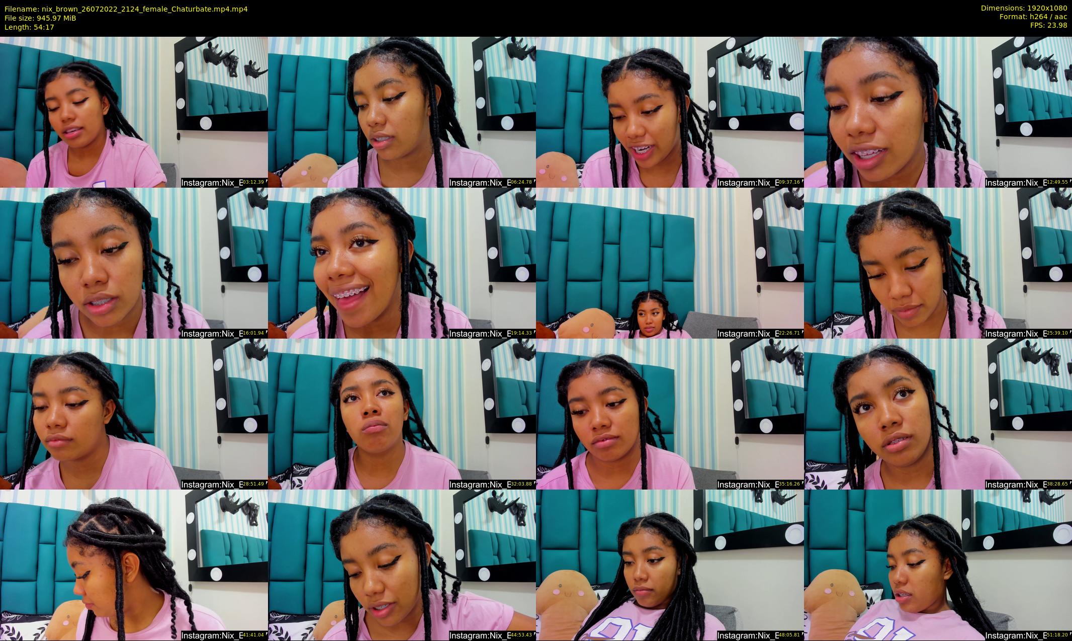 nix_brown — 55 minute Chaturbate female cam show recording, 1080p, Jul 26, 2022