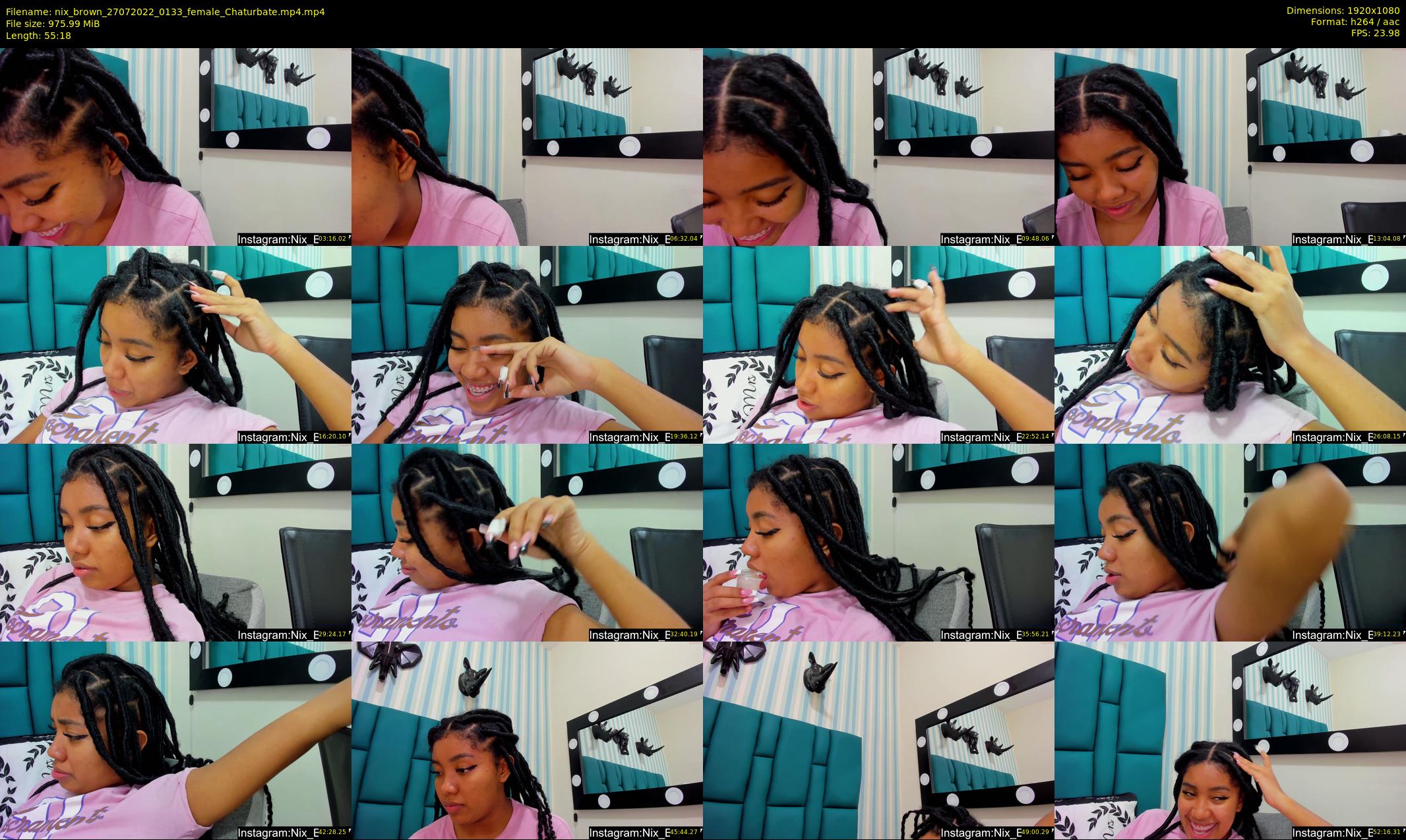 nix_brown — 56 minute Chaturbate female cam show recording, 1080p, Jul 27, 2022