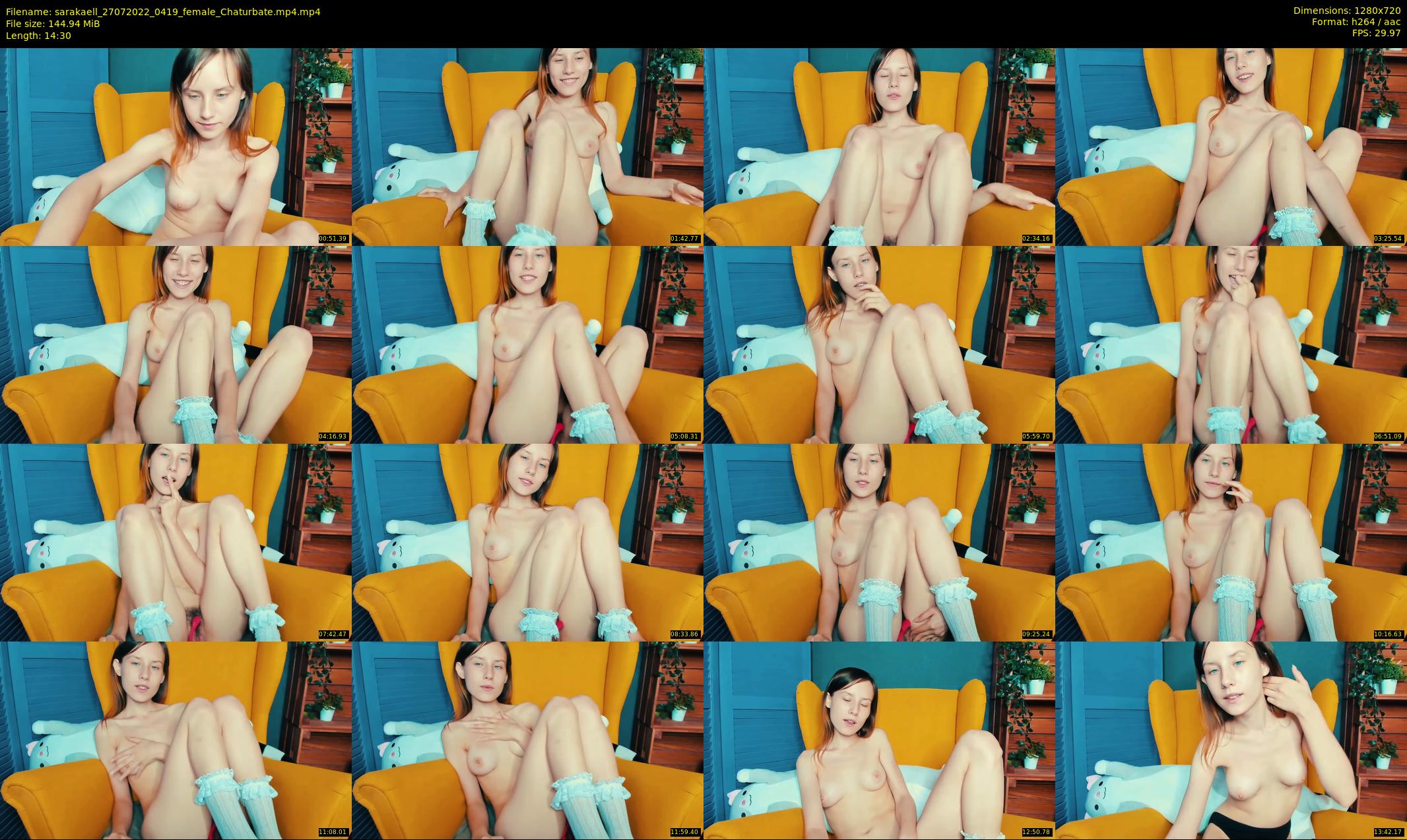 sarakaell — 15 minute Chaturbate female cam show recording, 720p, Jul 27, 2022