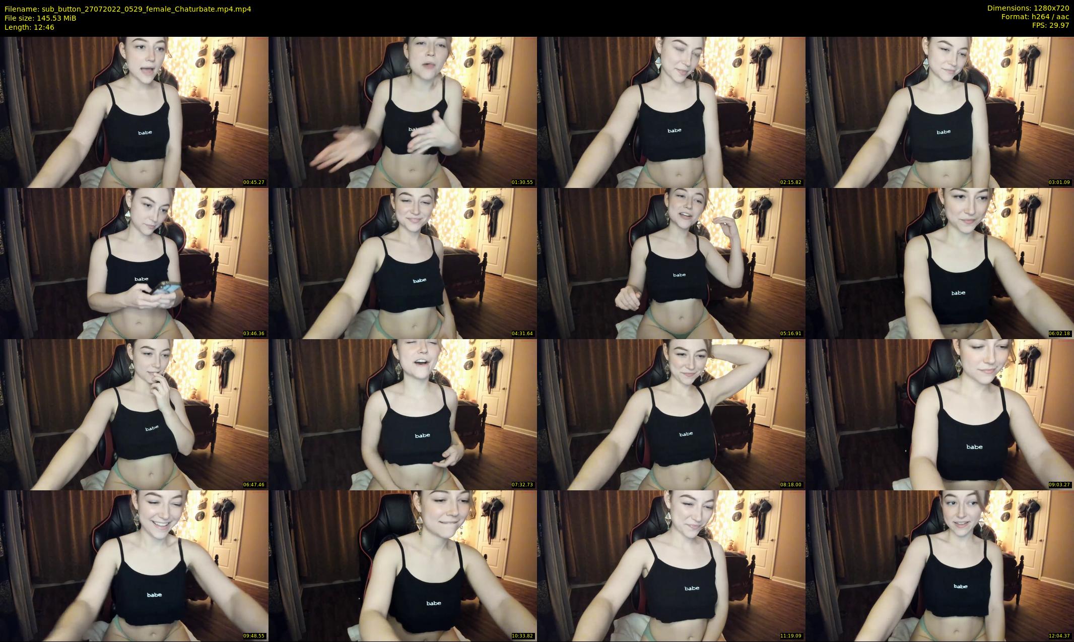 sub_button — 13 minute Chaturbate female cam show recording, 720p, Jul 27, 2022