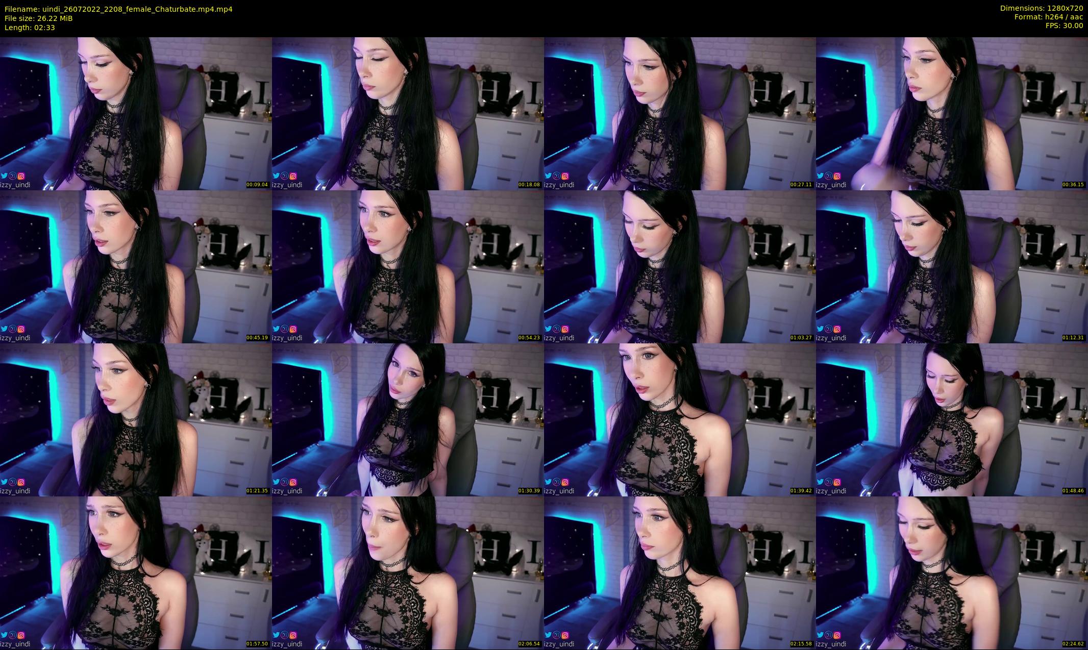 uindi — 3 minute Chaturbate female cam show recording, 720p, Jul 26, 2022