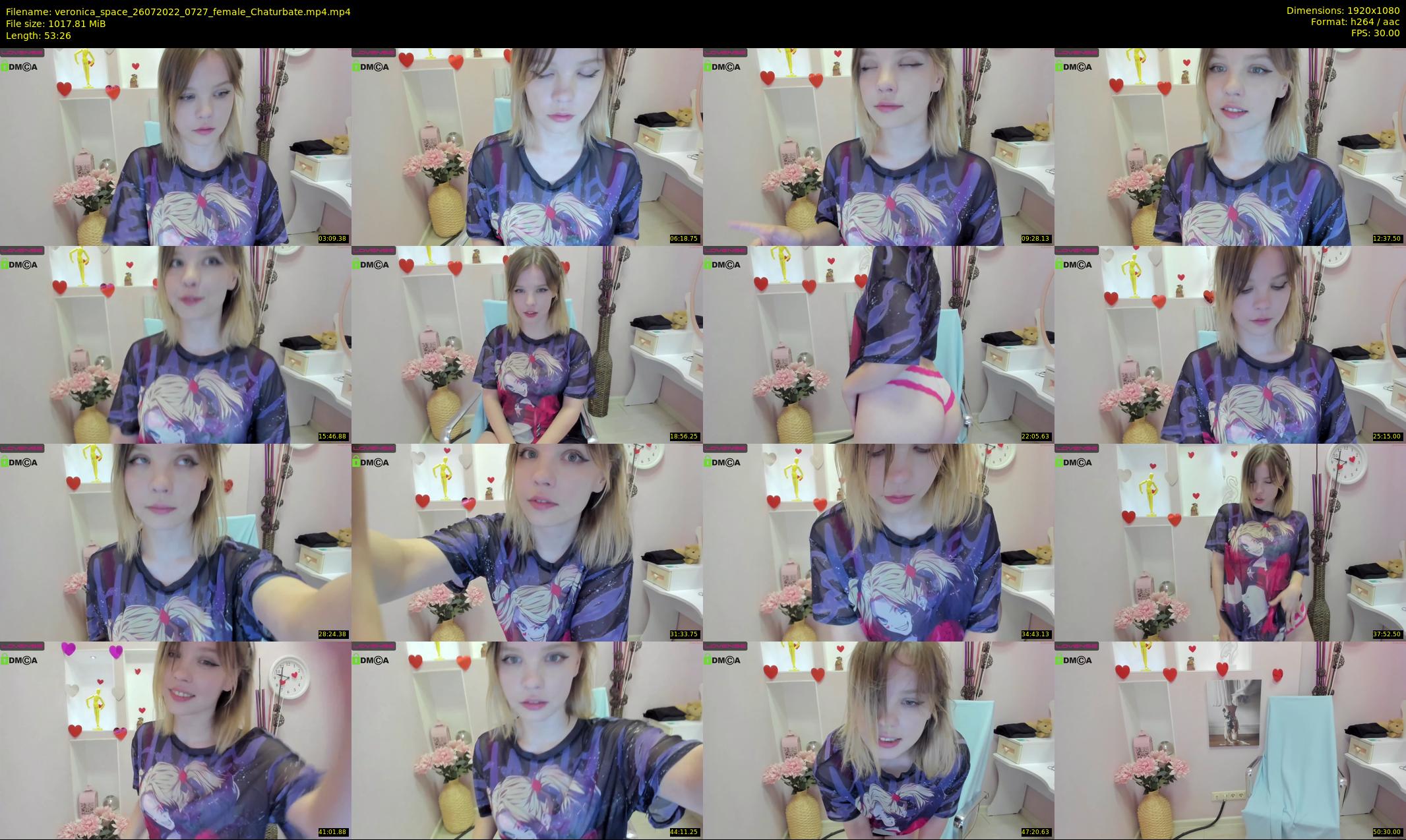 veronica_space — 54 minute Chaturbate female cam show recording, 1080p, Jul 26, 2022