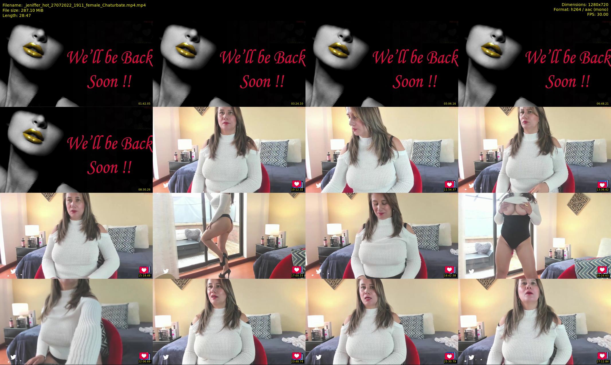 _jeniffer_hot — 29 minute Chaturbate female cam show recording, 720p, Jul 27, 2022
