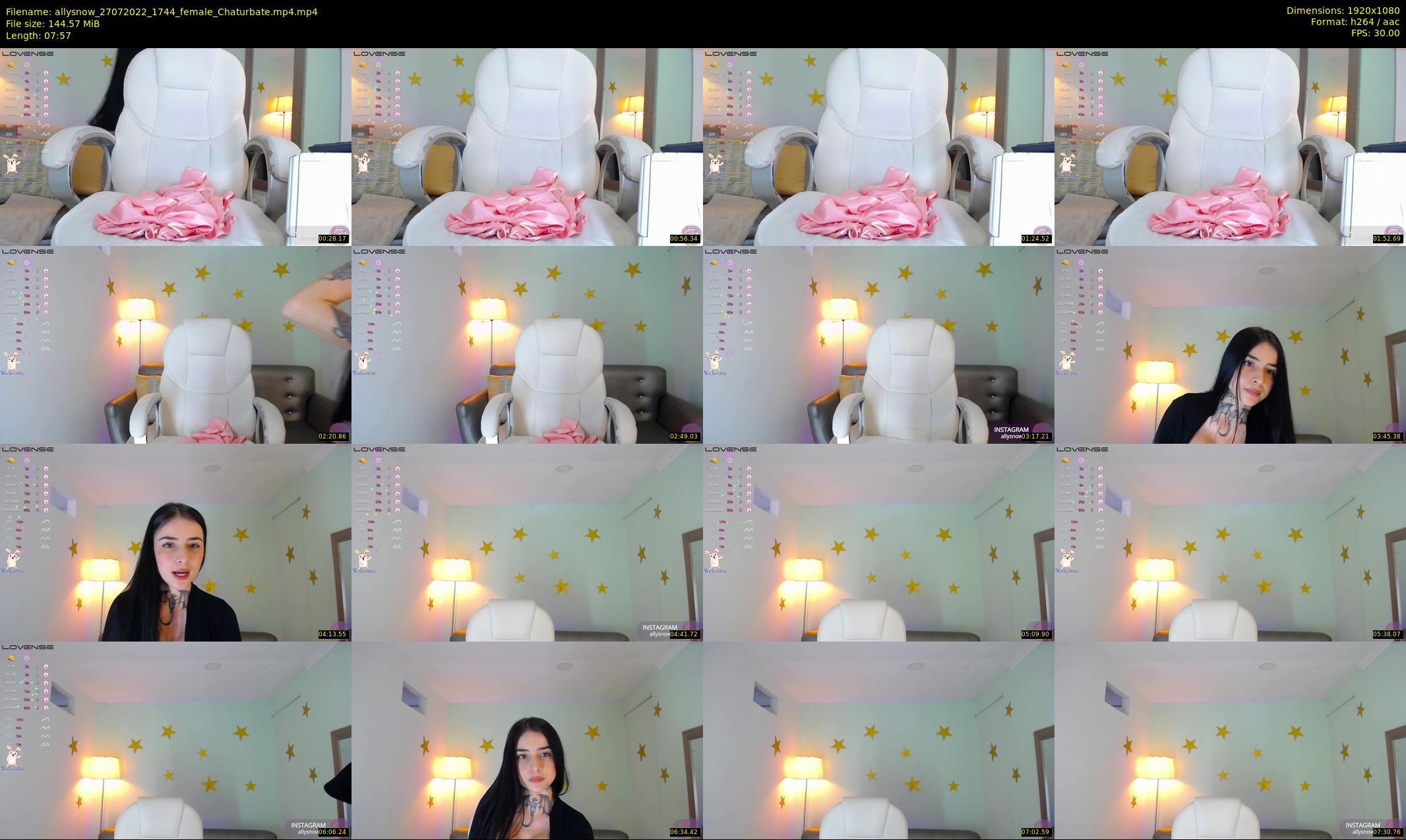 allysnow — 8 minute Chaturbate female cam show recording, 1080p, Jul 27, 2022