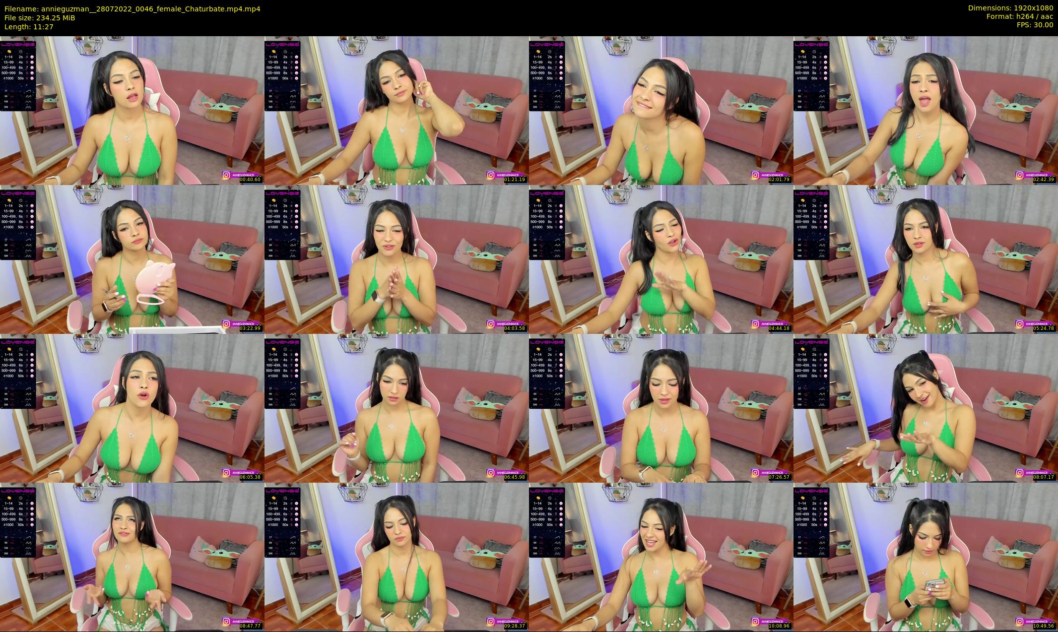 annieguzman_ — 12 minute Chaturbate female cam show recording, 1080p, Jul 28, 2022