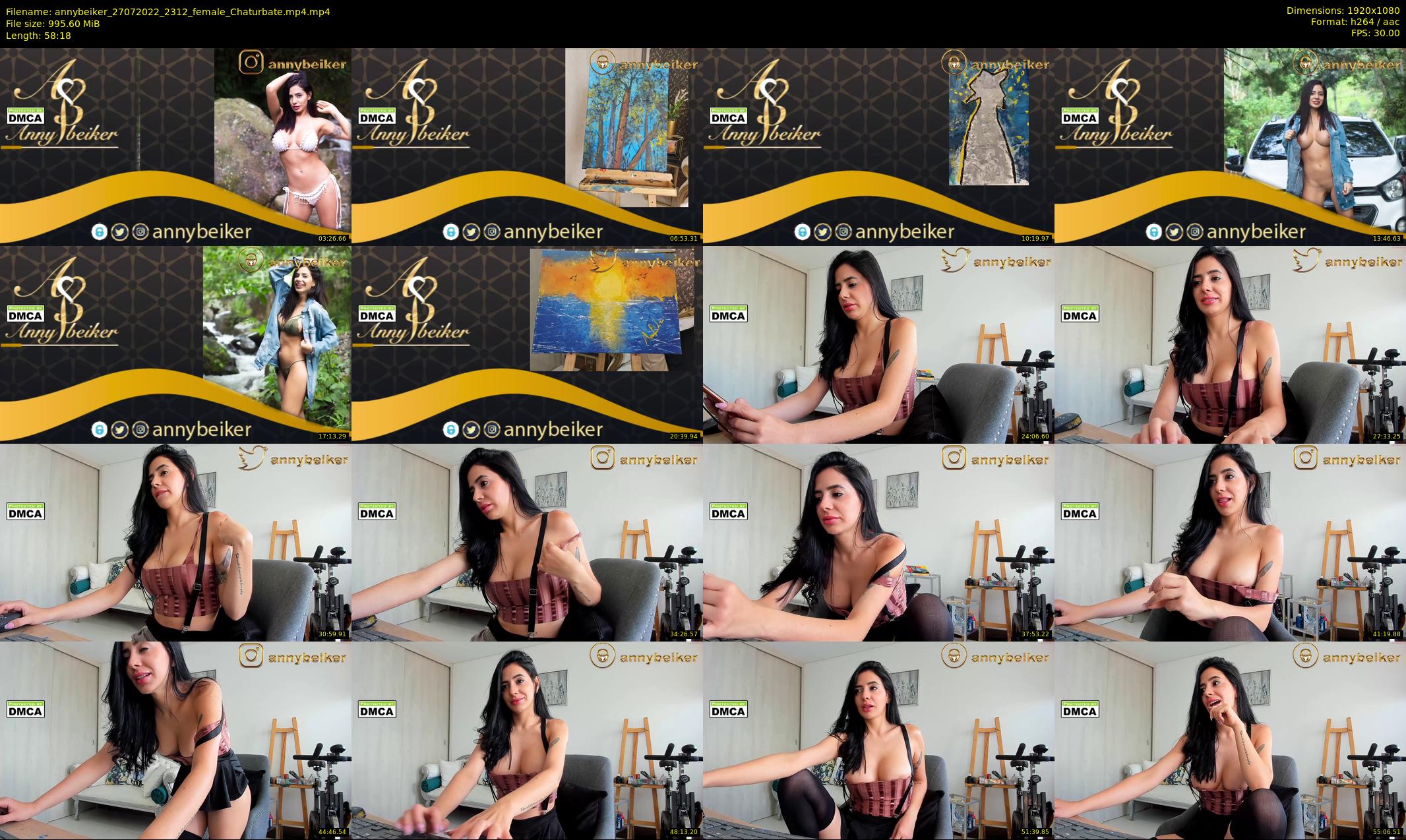 annybeiker — 59 minute Chaturbate female cam show recording, 1080p, Jul 27, 2022