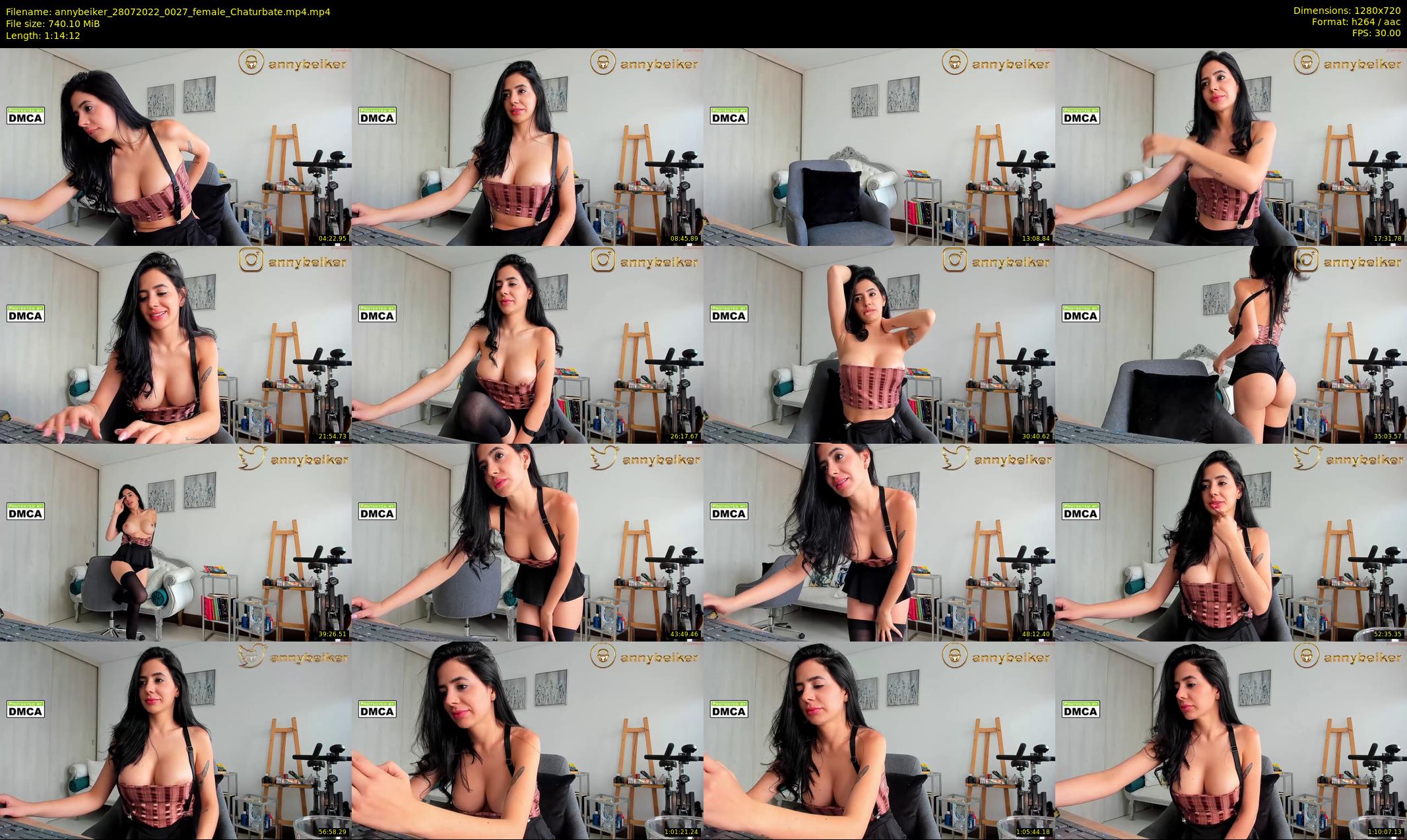annybeiker — 75 minute Chaturbate female cam show recording, 720p, Jul 28, 2022