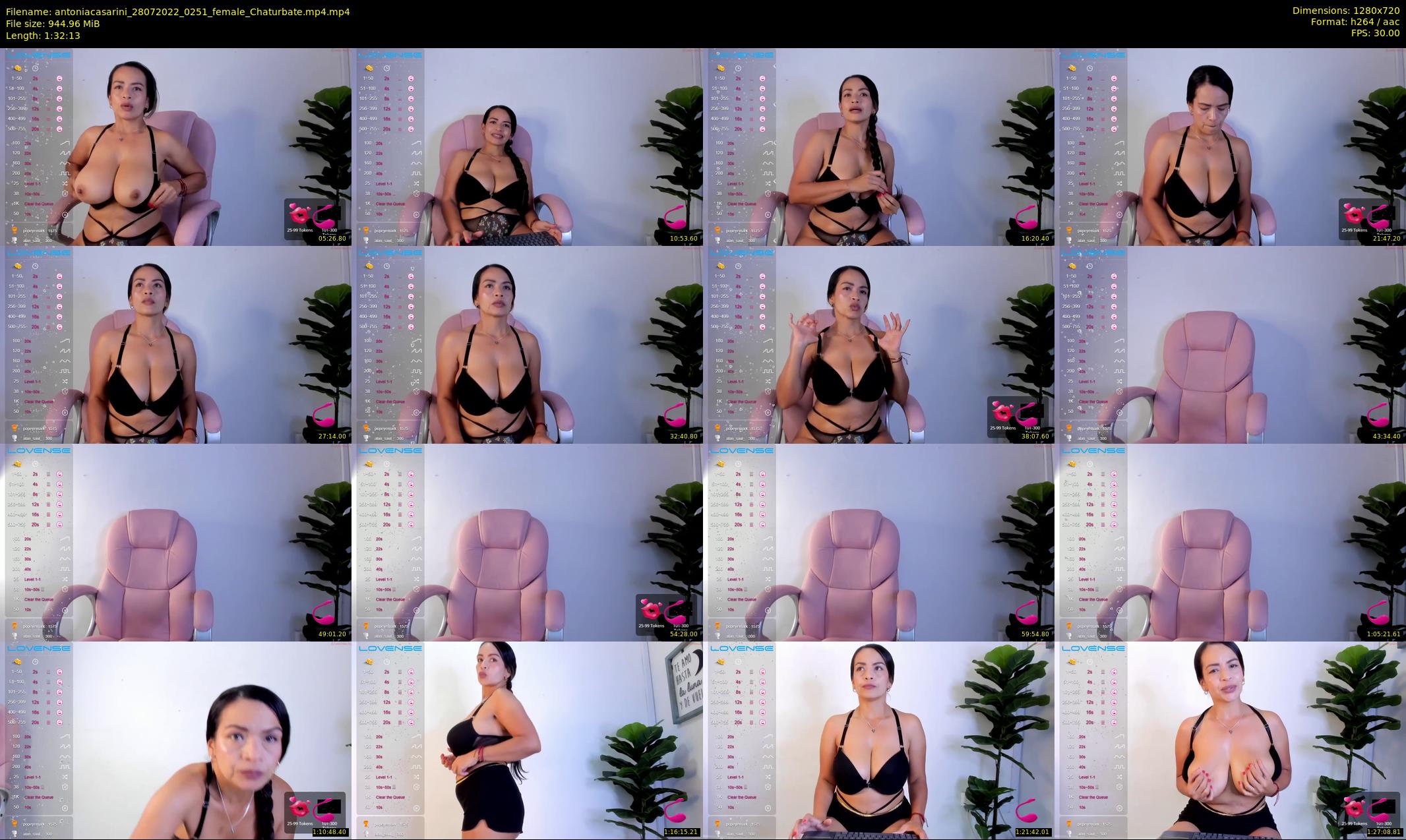 antoniacasarini — 93 minute Chaturbate female cam show recording, 720p, Jul 28, 2022