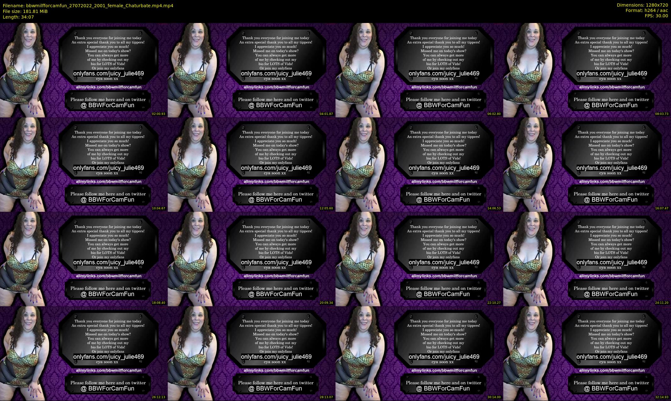 bbwmilfforcamfun — 35 minute Chaturbate female cam show recording, 720p, Jul 27, 2022