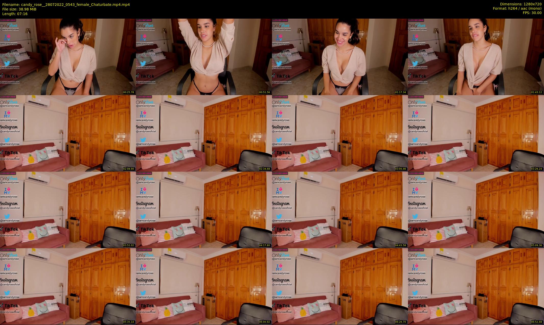 candy_rose_ — 8 minute Chaturbate female cam show recording, 720p, Jul 28, 2022