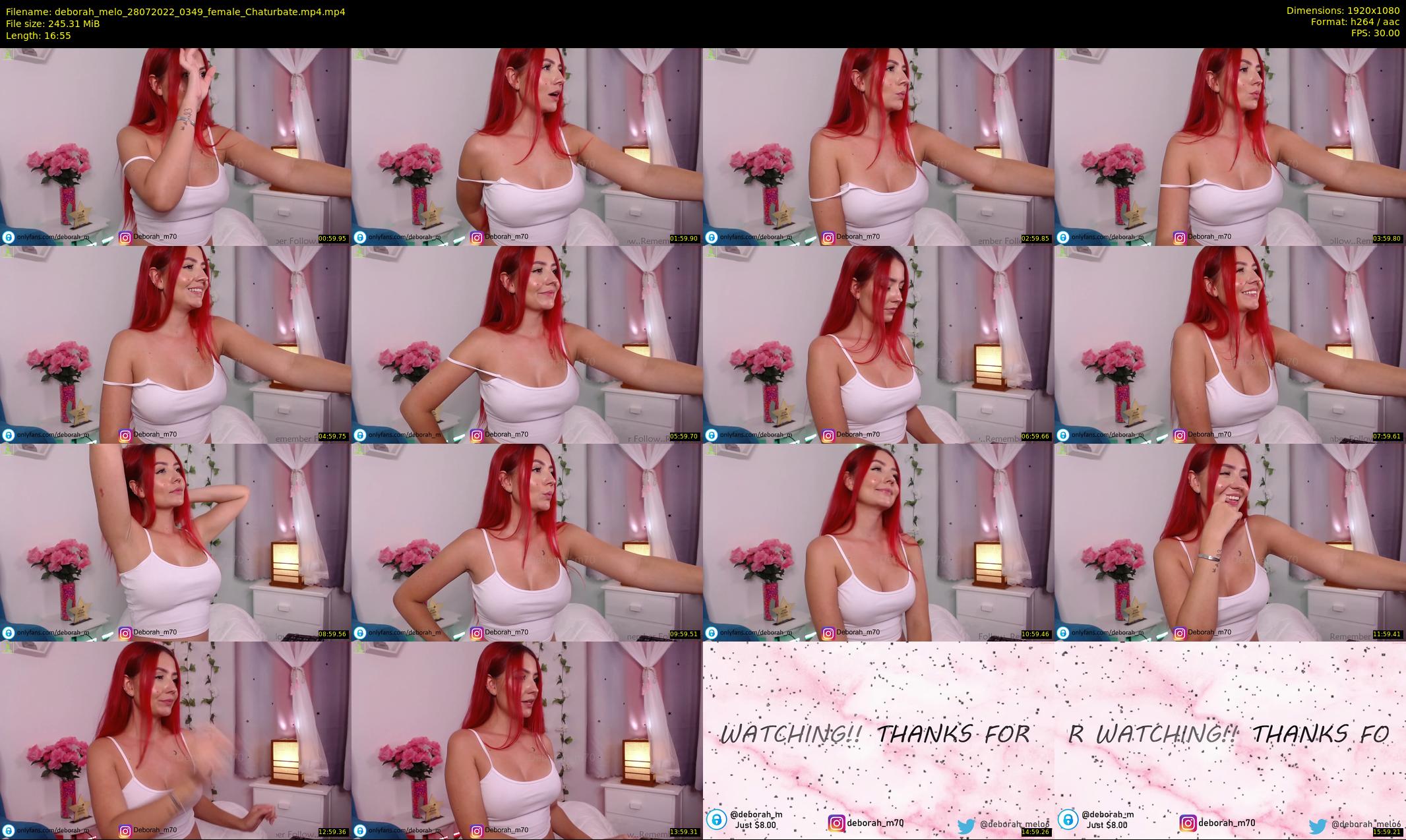 deborah_melo — 17 minute Chaturbate female cam show recording, 1080p, Jul 28, 2022