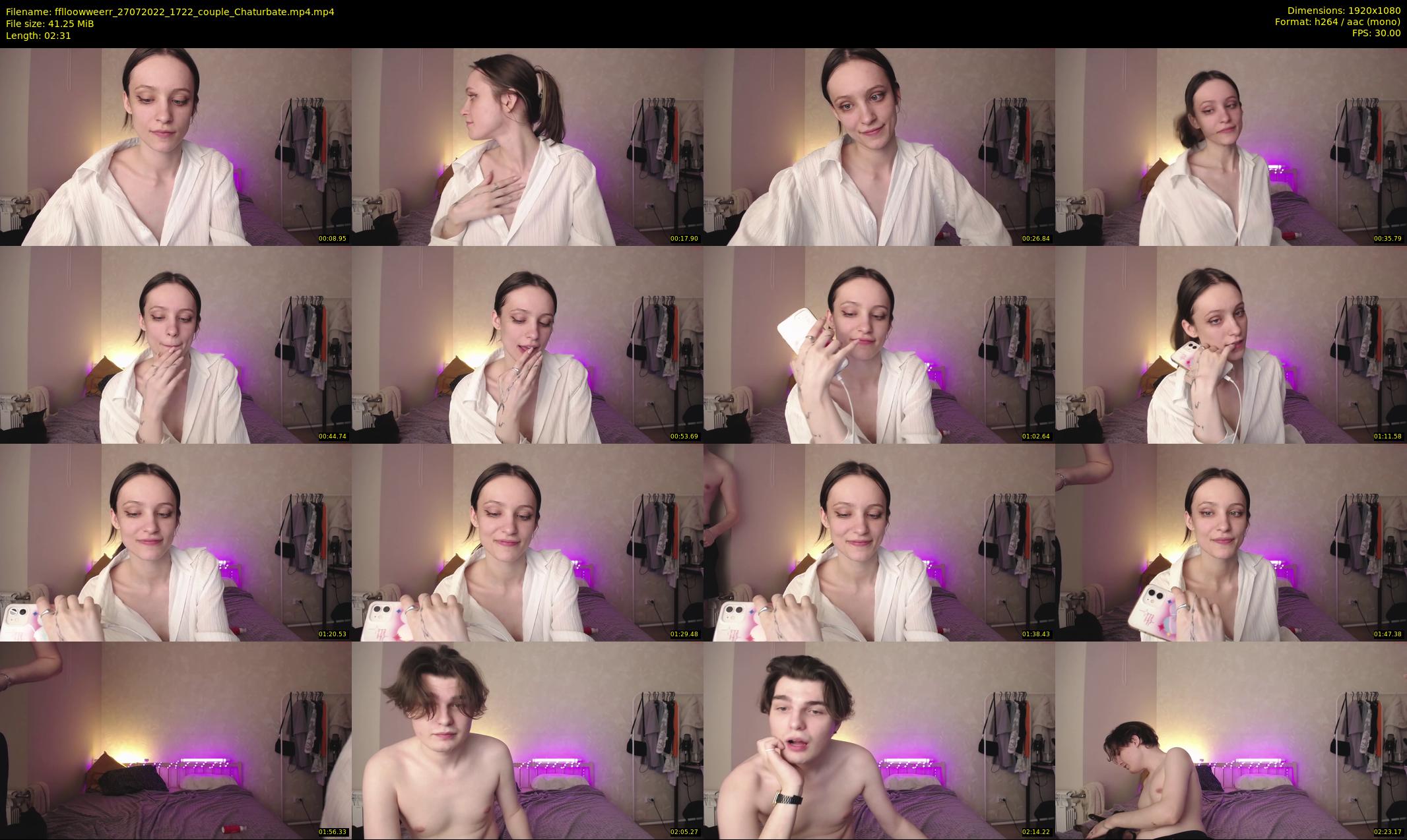 fflloowweerr — 3 minute Chaturbate couple cam show recording, 1080p, Jul 27, 2022