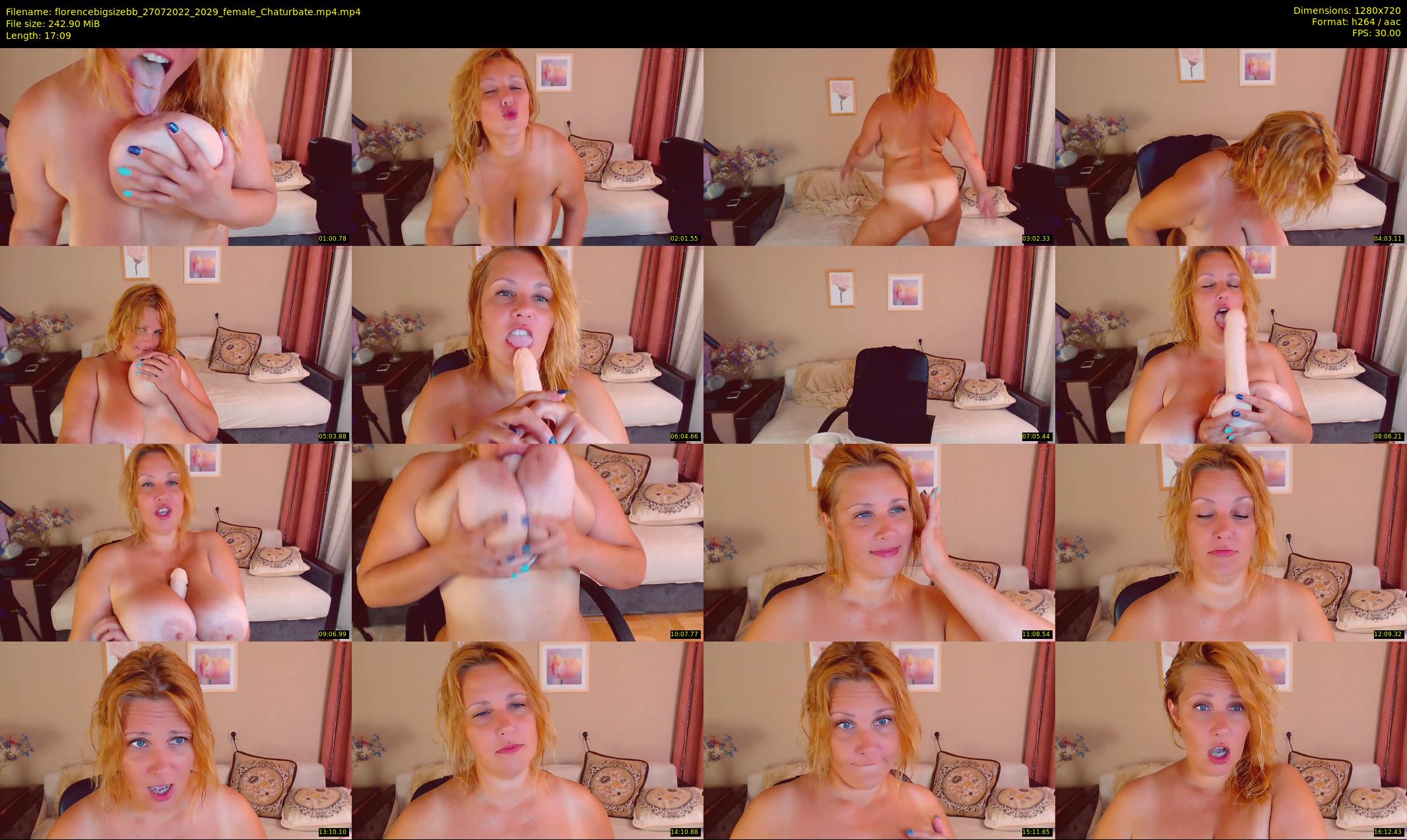 florencebigsizebb — 18 minute Chaturbate female cam show recording, 720p, Jul 27, 2022