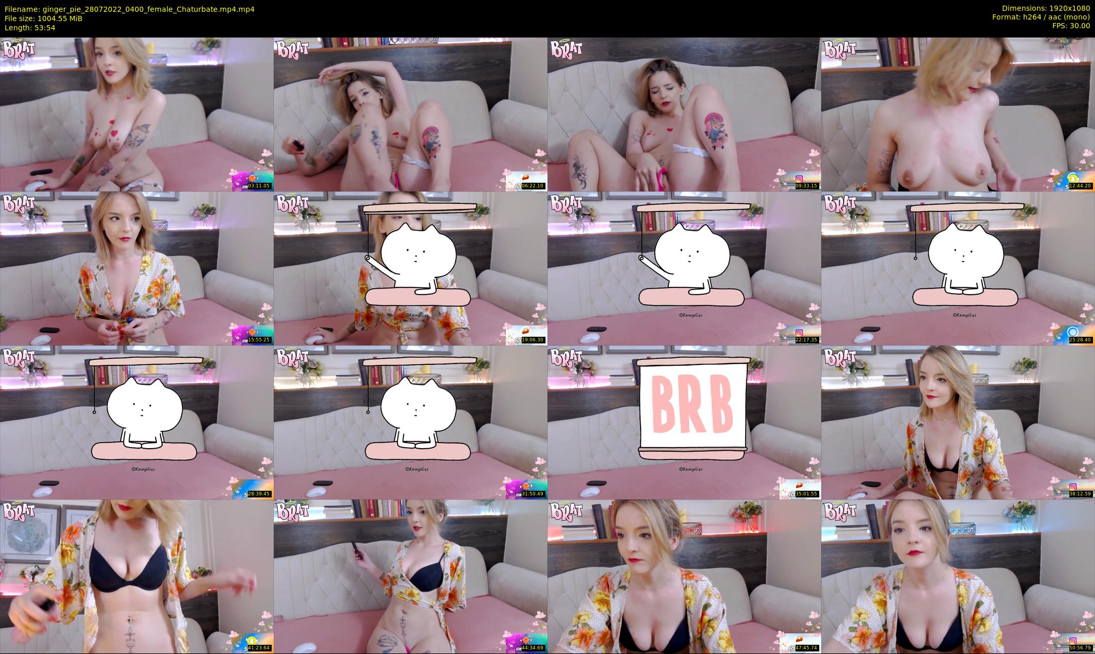 ginger_pie — 54 minute Chaturbate female cam show recording, 1080p, Jul 28, 2022