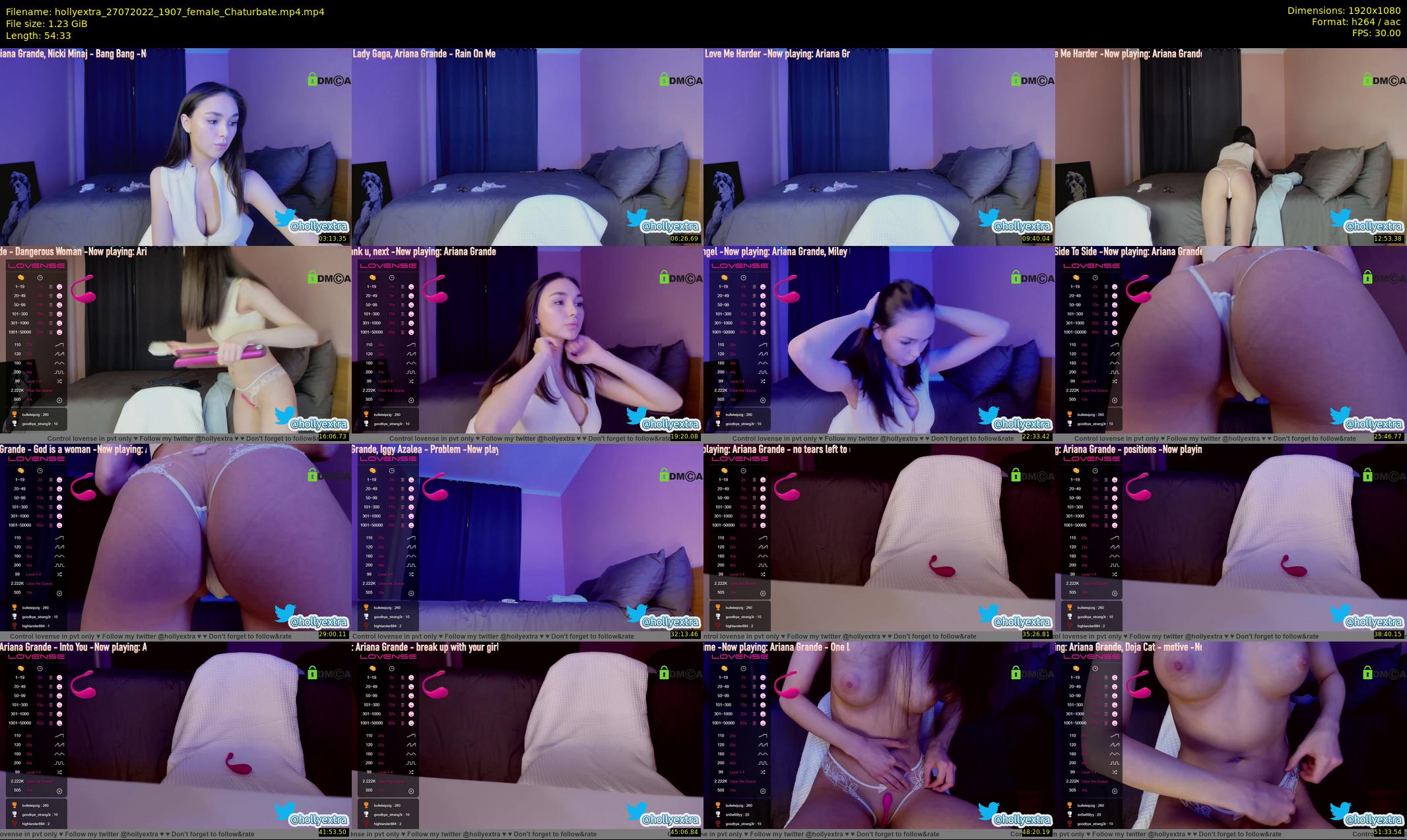 hollyextra — 55 minute Chaturbate female cam show recording, 1080p, Jul 27, 2022