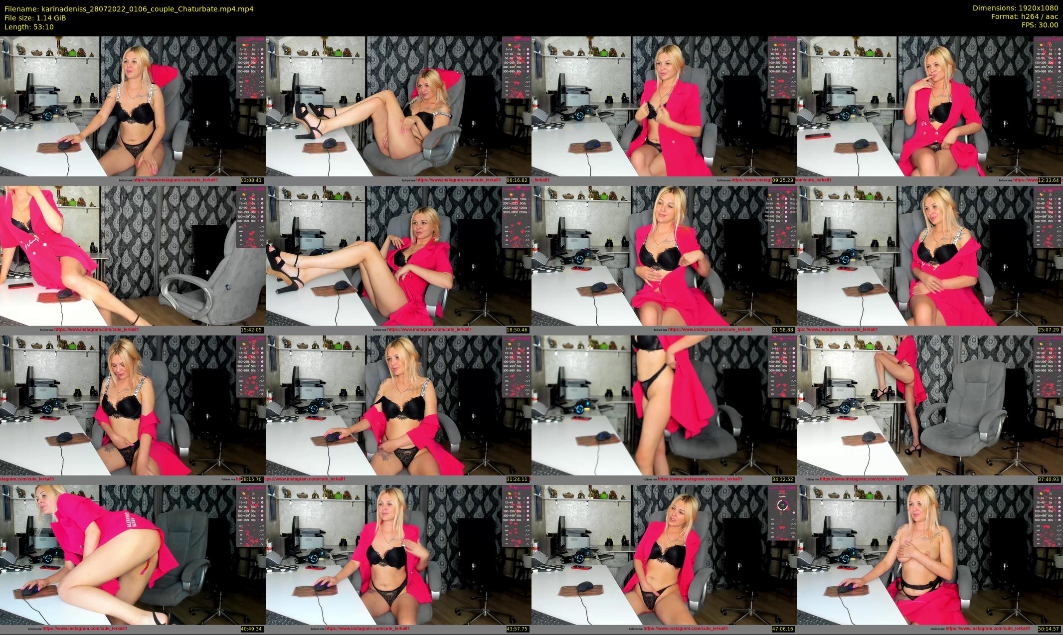 karinadeniss — 54 minute Chaturbate couple cam show recording, 1080p, Jul 28, 2022