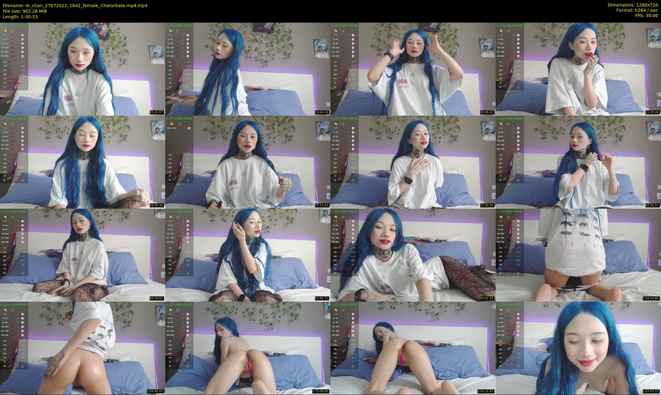 le_chan — 91 minute Chaturbate female cam show recording, 720p, Jul 27, 2022