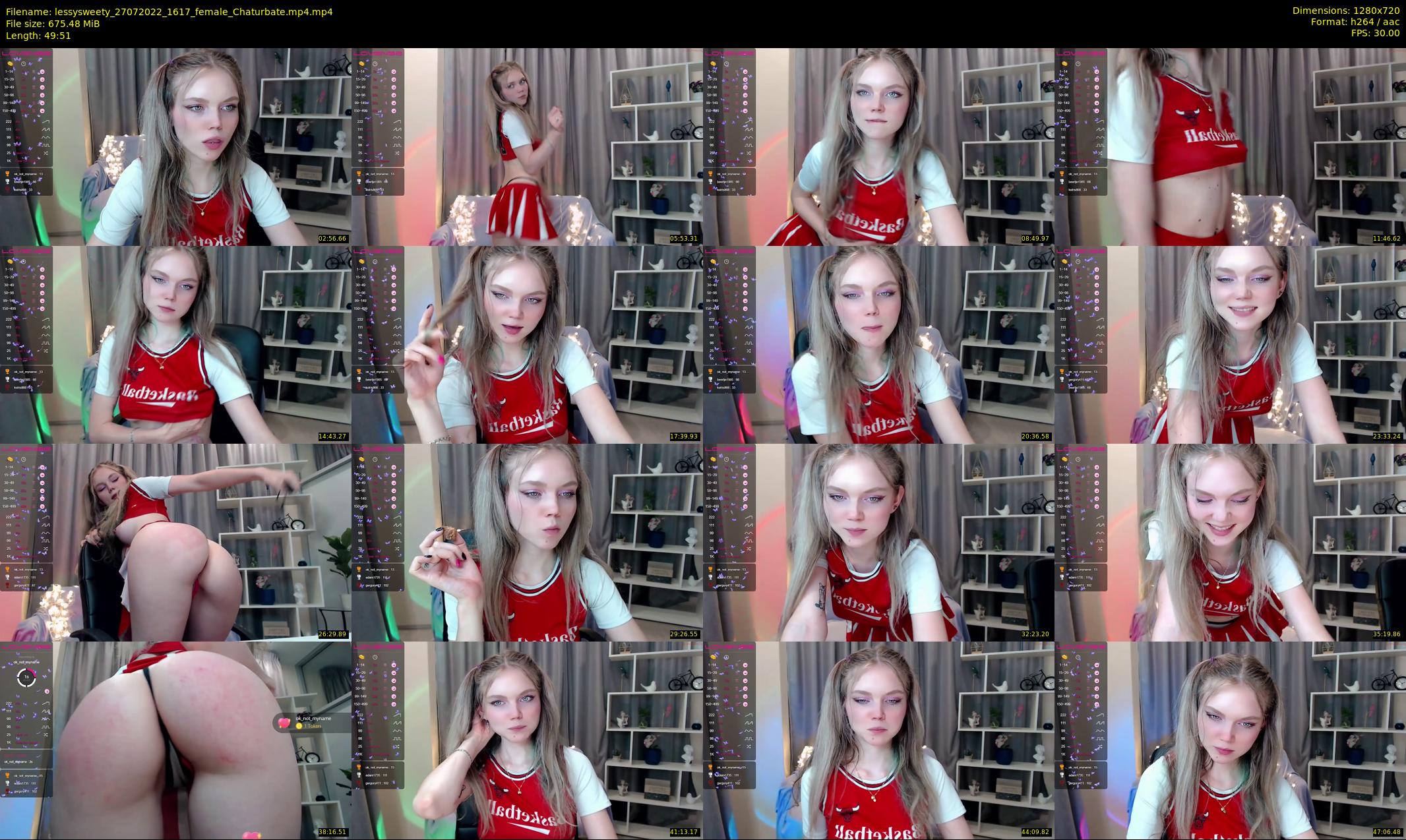 lessysweety — 50 minute Chaturbate female cam show recording, 720p, Jul 27, 2022