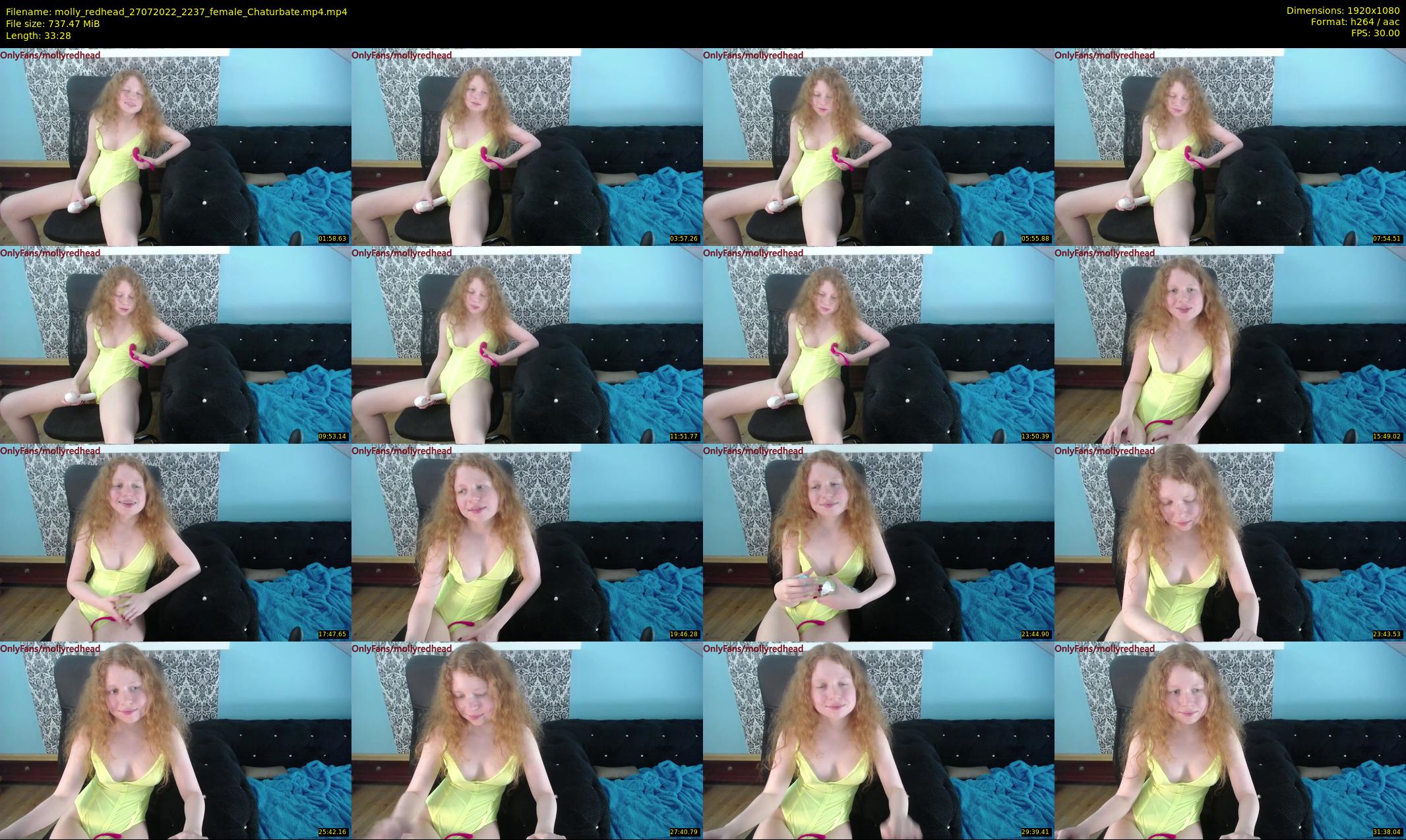 molly_redhead — 34 minute Chaturbate female cam show recording, 1080p, Jul 27, 2022