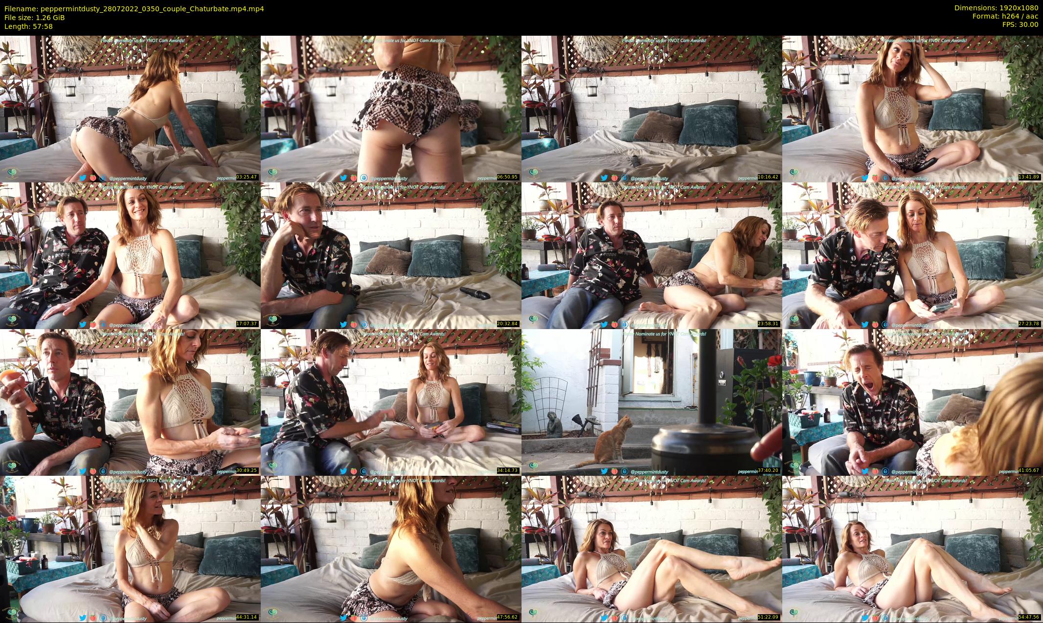 peppermintdusty — 58 minute Chaturbate couple cam show recording, 1080p, Jul 28, 2022