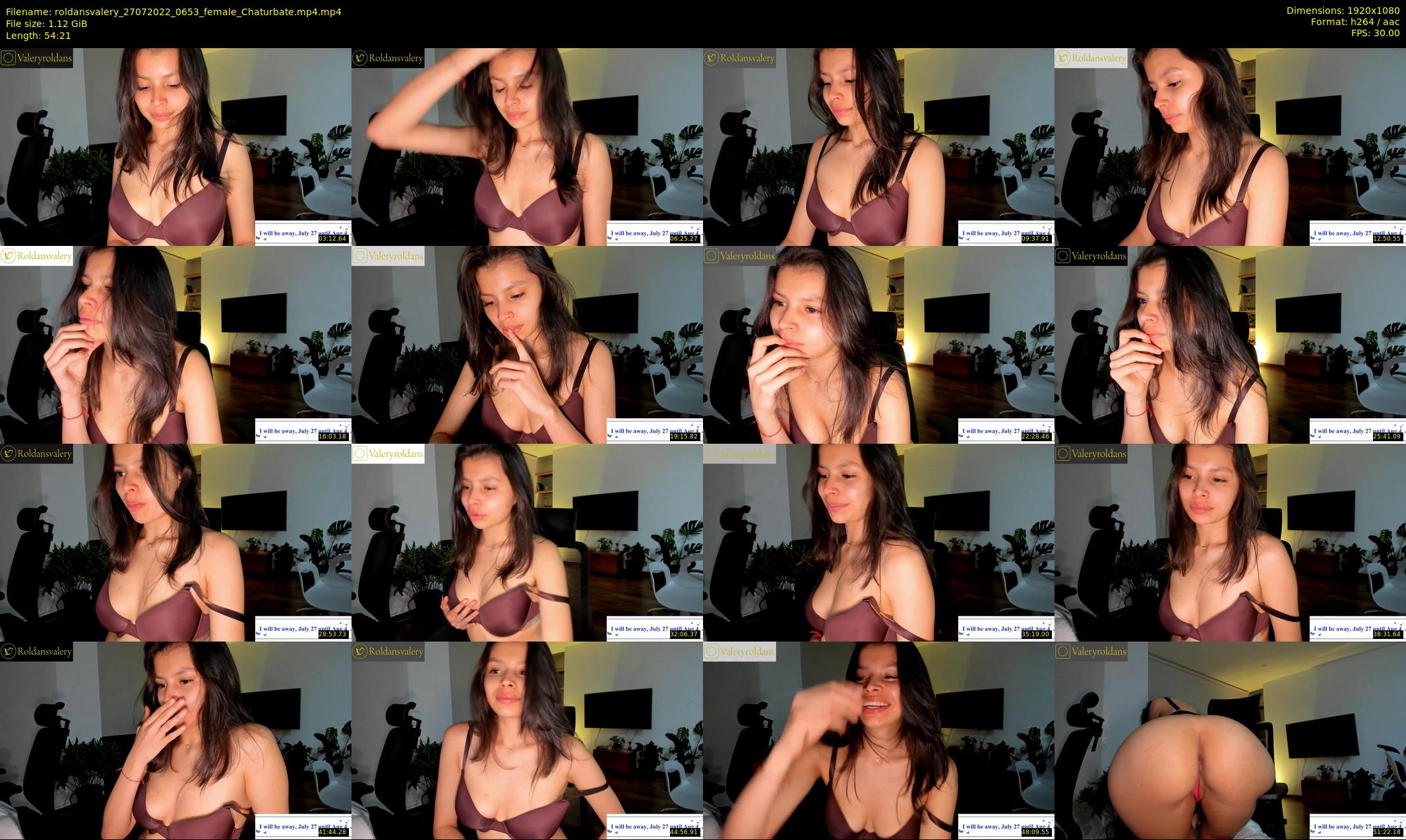 roldansvalery — 55 minute Chaturbate female cam show recording, 1080p, Jul 27, 2022