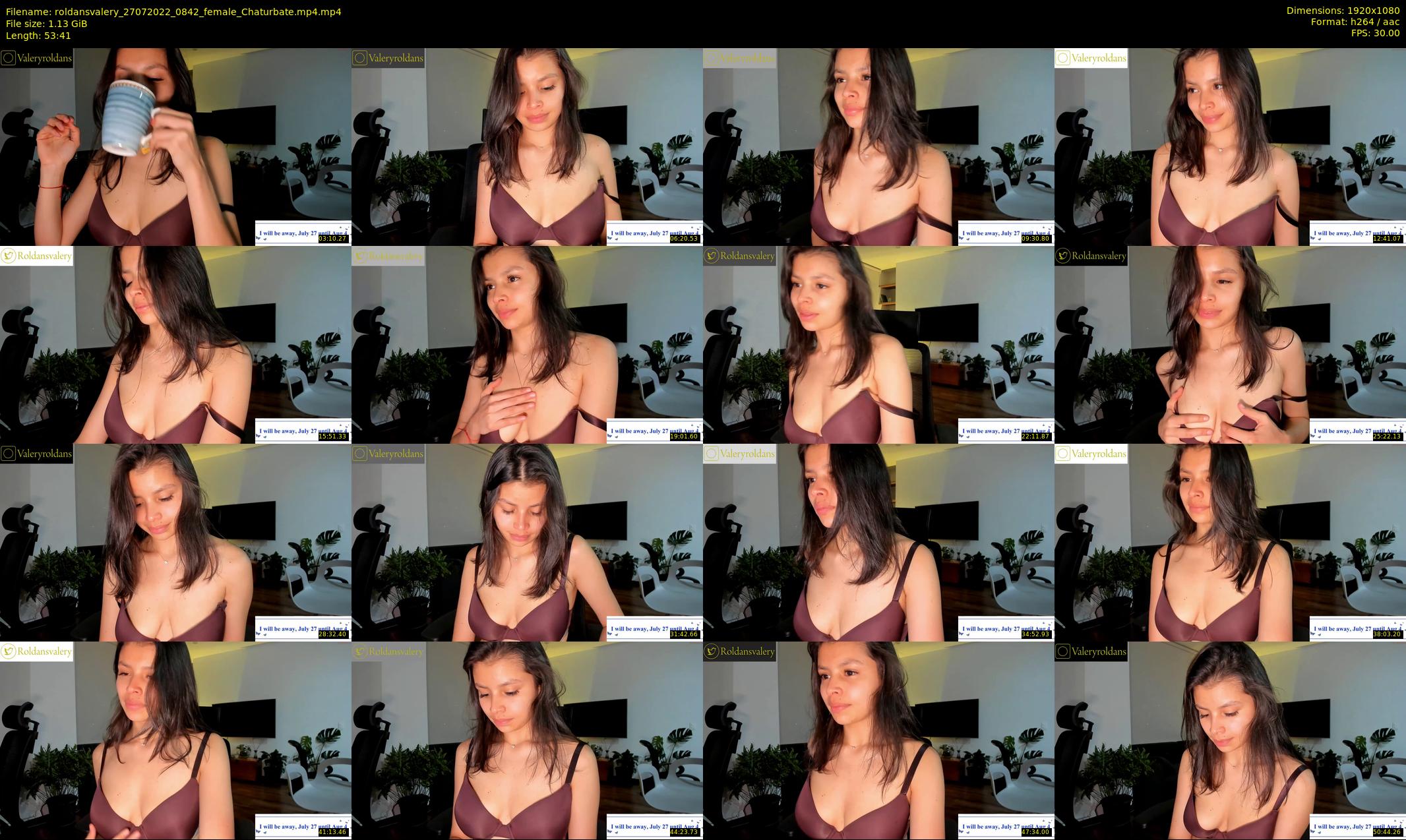 roldansvalery — 54 minute Chaturbate female cam show recording, 1080p, Jul 27, 2022