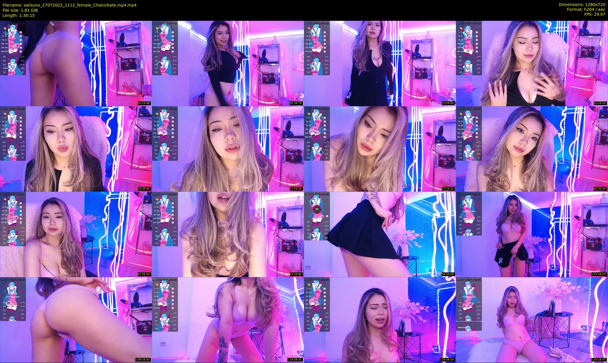salisuno — 91 minute Chaturbate female cam show recording, 720p, Jul 27, 2022