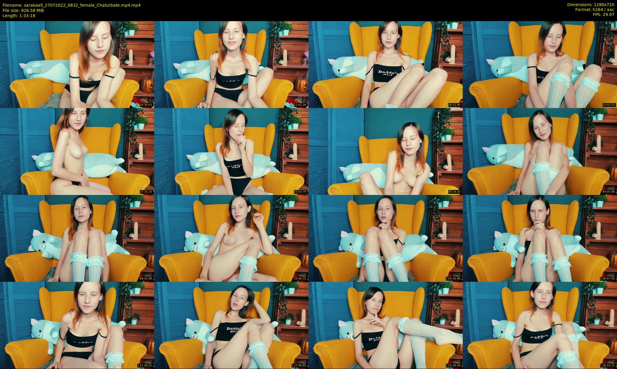 sarakaell — 94 minute Chaturbate female cam show recording, 720p, Jul 27, 2022