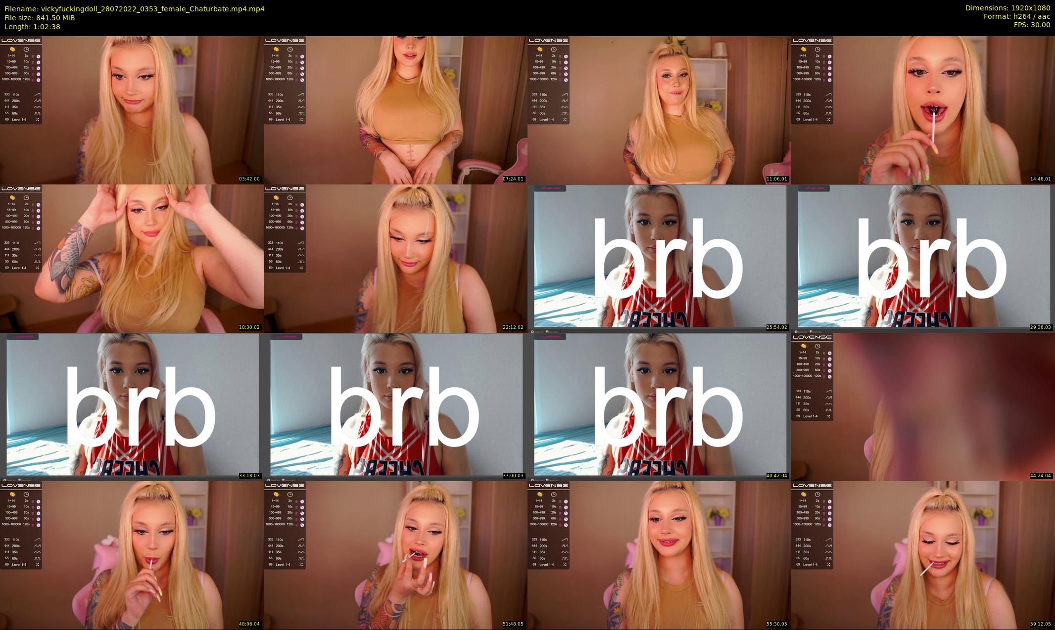 vickyfuckingdoll — 63 minute Chaturbate female cam show recording, 1080p, Jul 28, 2022