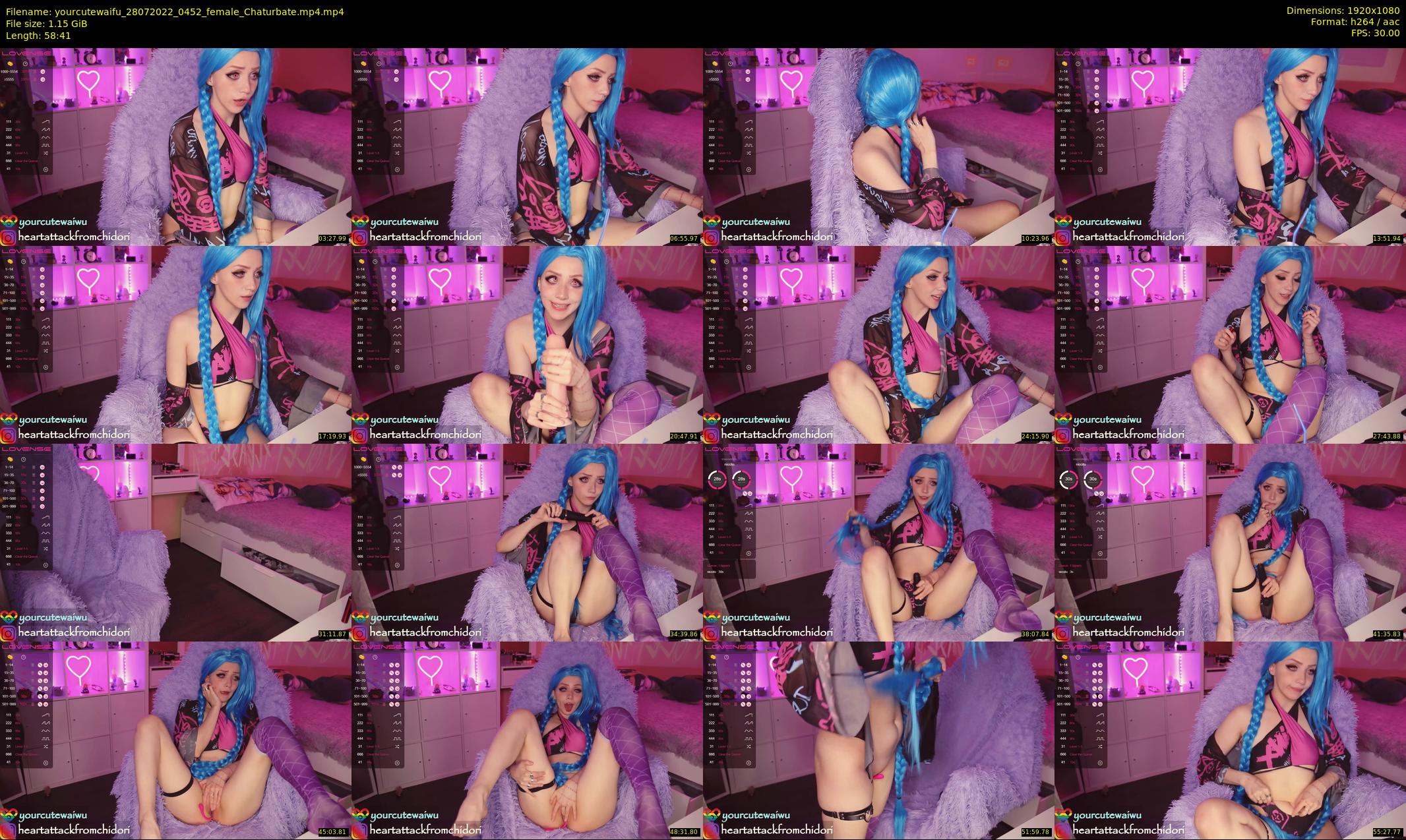 yourcutewaifu — 59 minute Chaturbate female cam show recording, 1080p, Jul 28, 2022