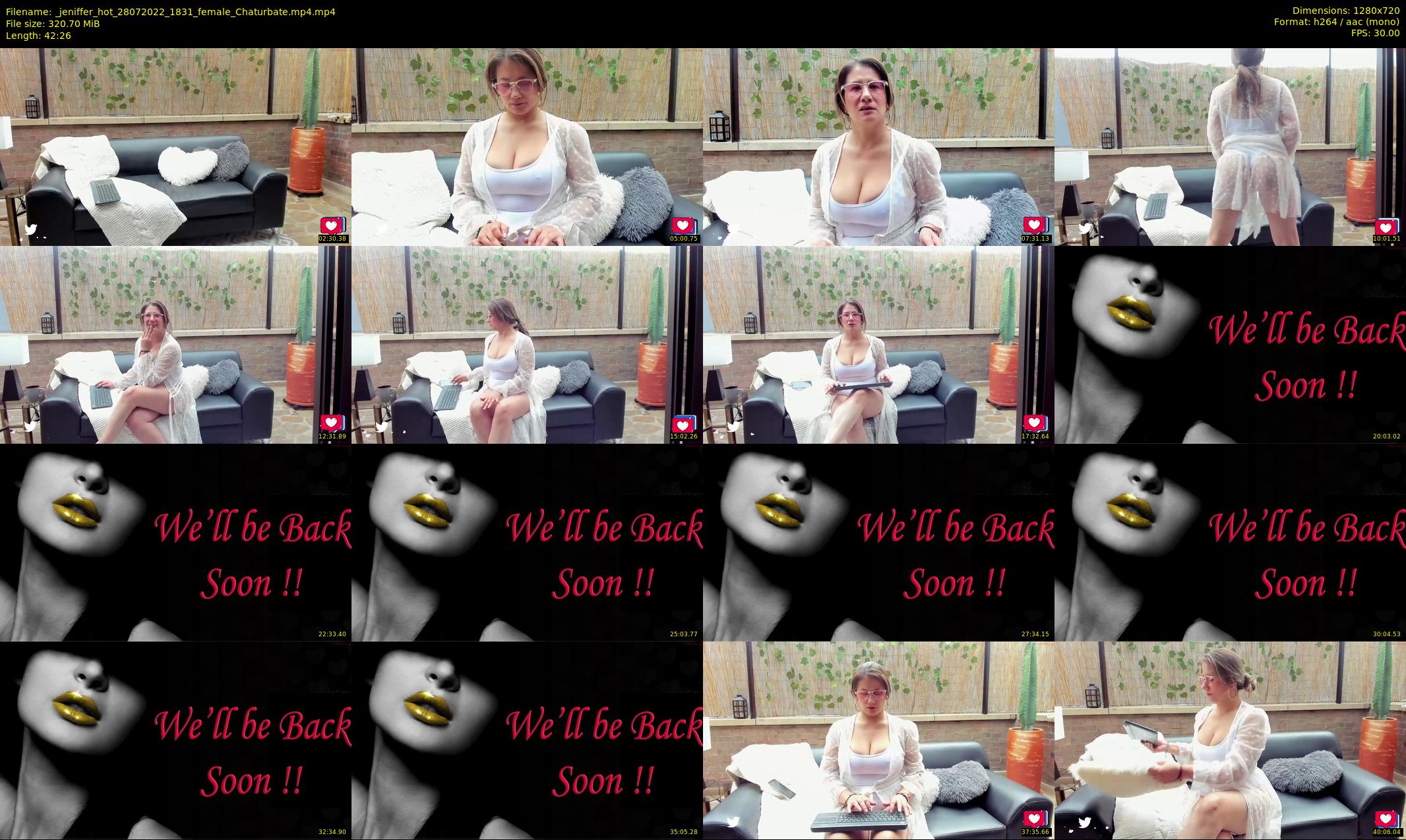 _jeniffer_hot — 43 minute Chaturbate female cam show recording, 720p, Jul 28, 2022