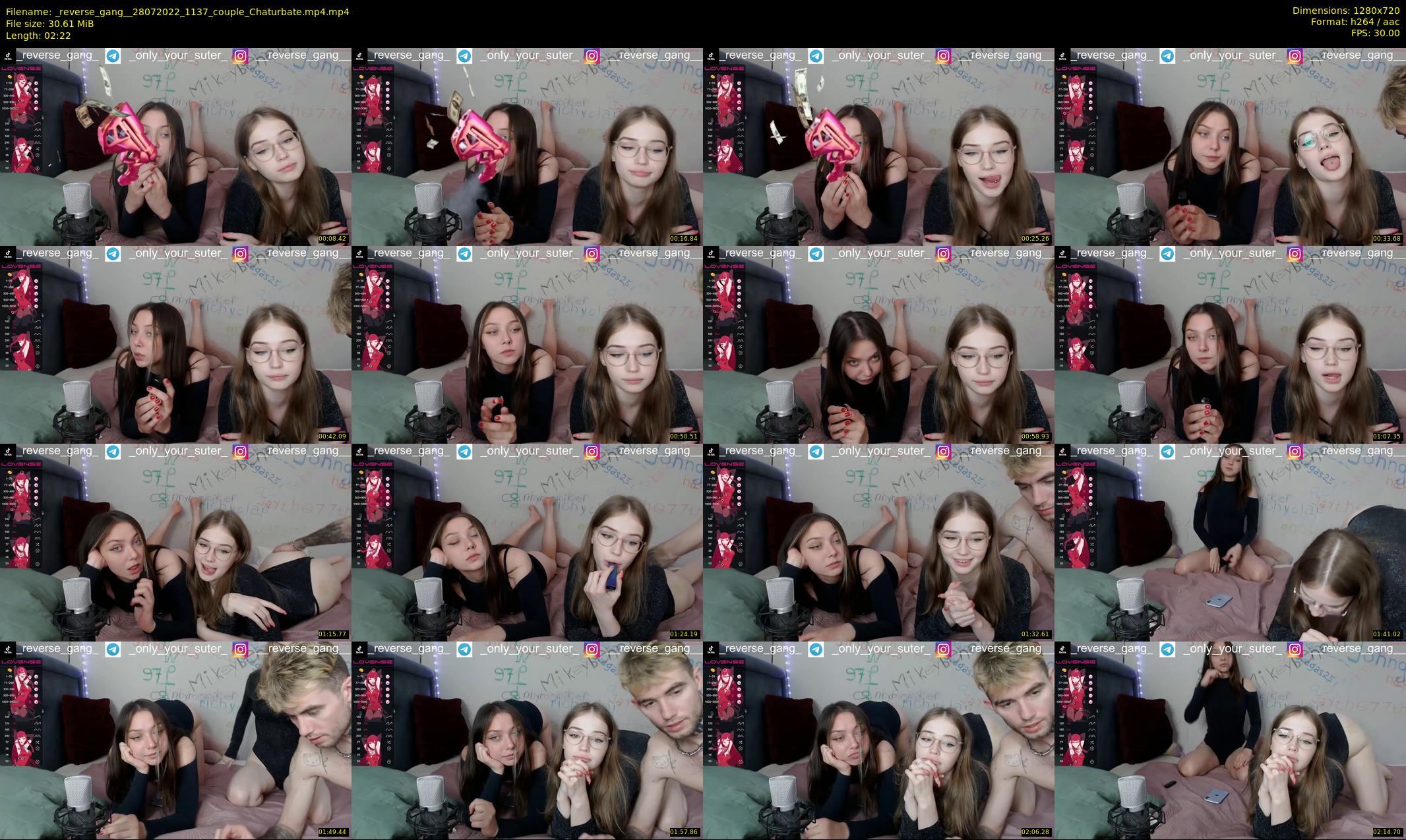 _reverse_gang_ — 3 minute Chaturbate couple cam show recording, 720p, Jul 28, 2022