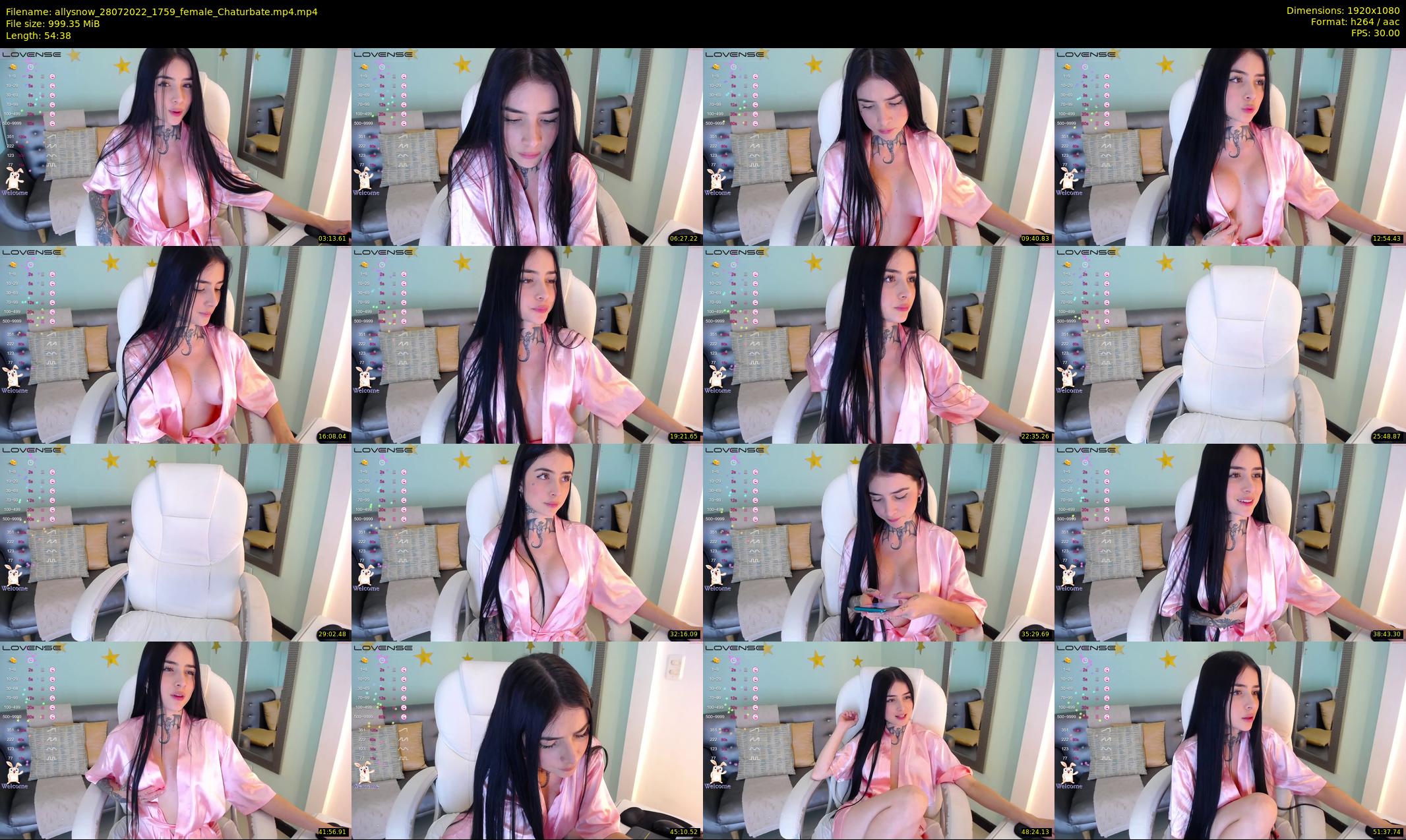 allysnow — 55 minute Chaturbate female cam show recording, 1080p, Jul 28, 2022