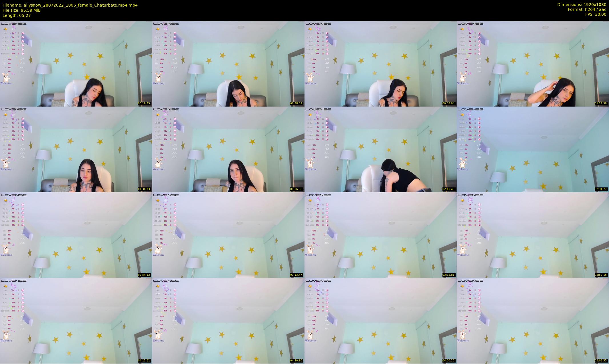 allysnow — 6 minute Chaturbate female cam show recording, 1080p, Jul 28, 2022