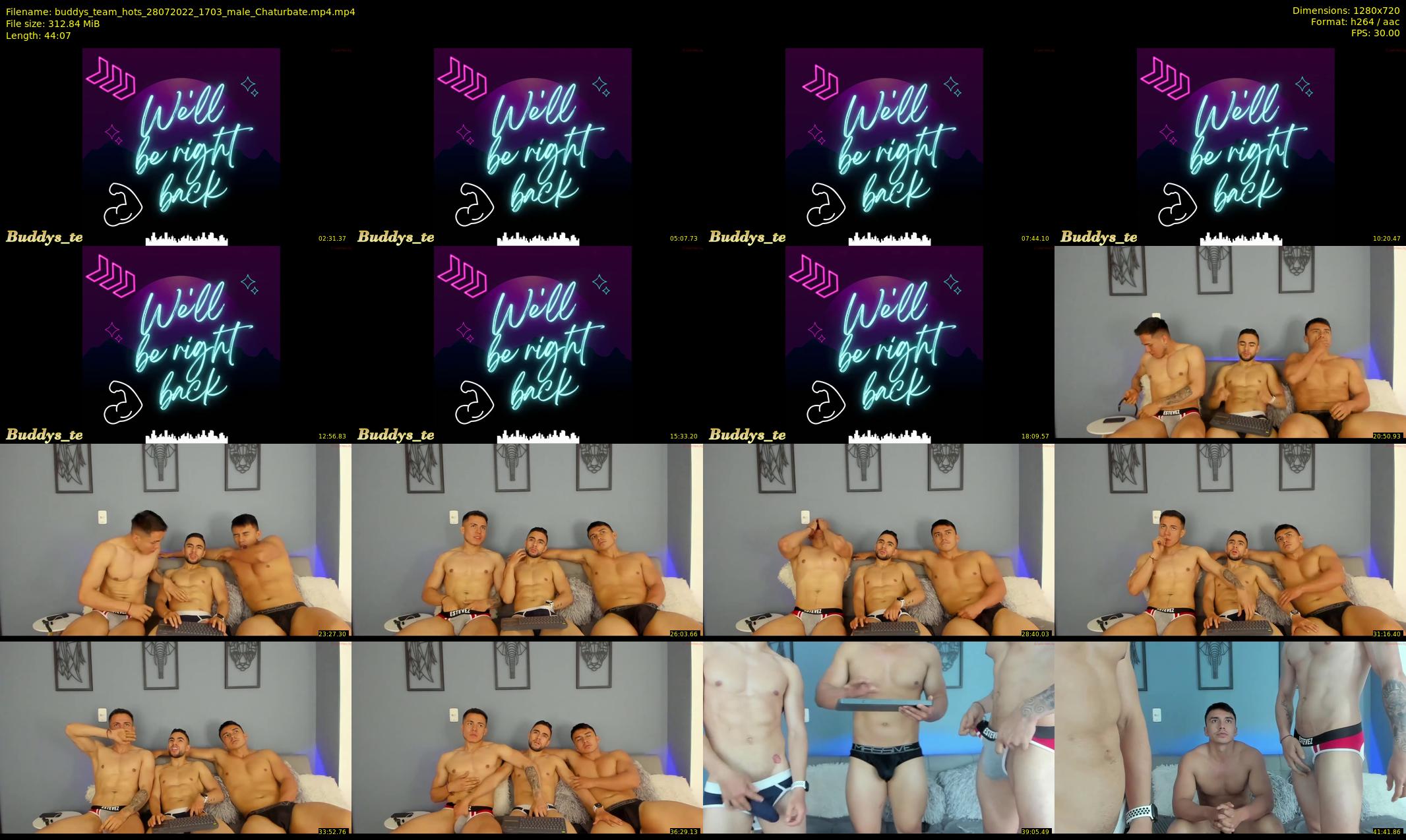 buddys_team_hots — 45 minute Chaturbate couple cam show recording, 720p, Jul 28, 2022