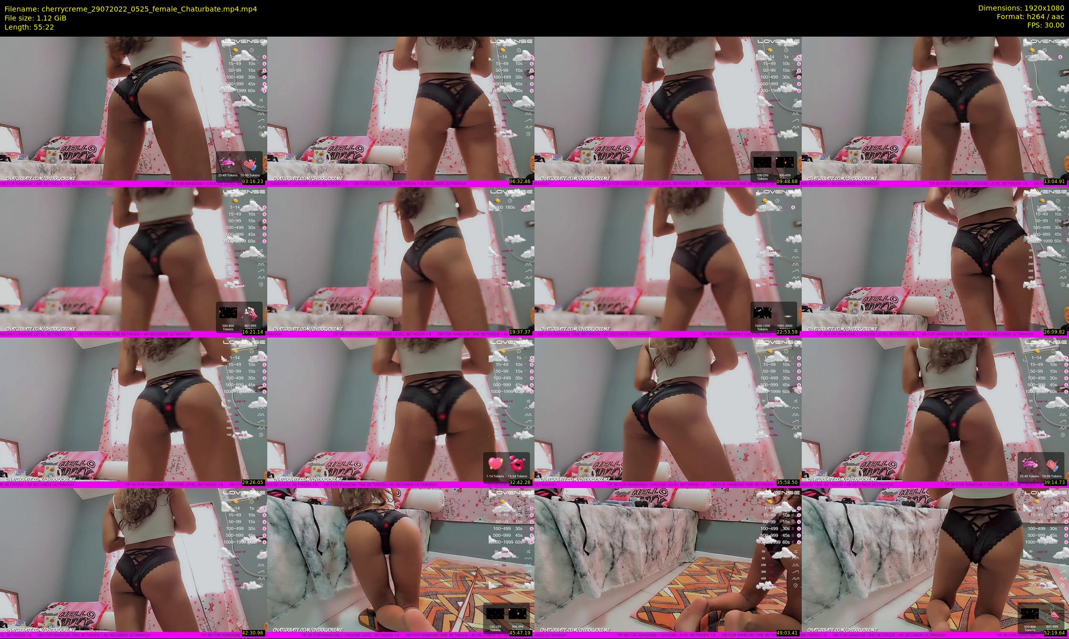cherrycreme — 56 minute Chaturbate female cam show recording, 1080p, Jul 29, 2022
