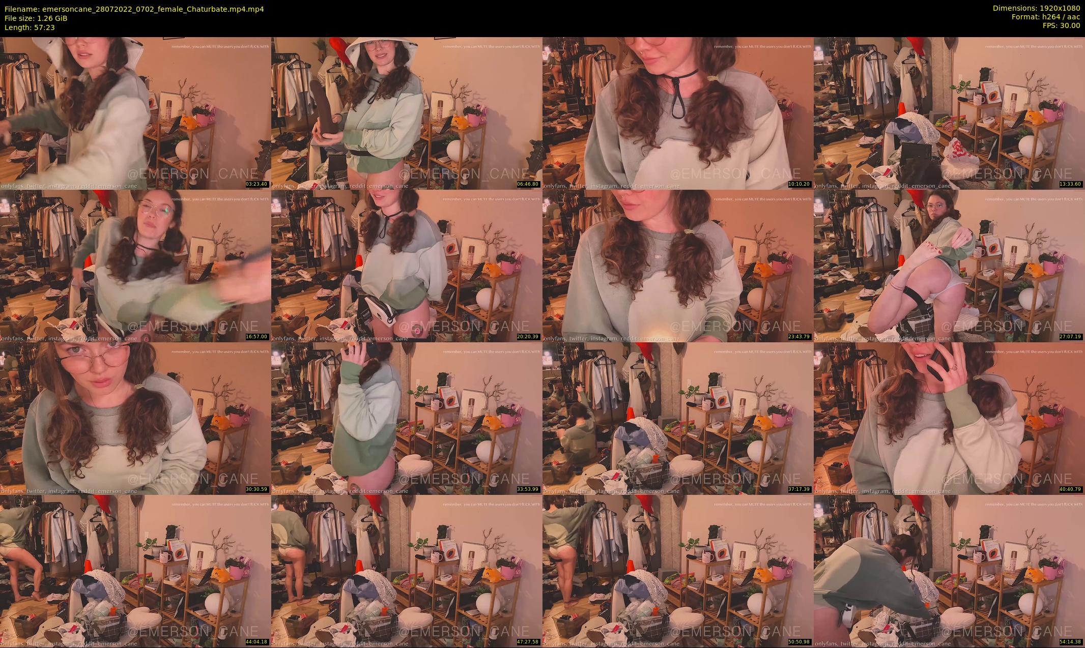 emersoncane — 58 minute Chaturbate female cam show recording, 1080p, Jul 28, 2022