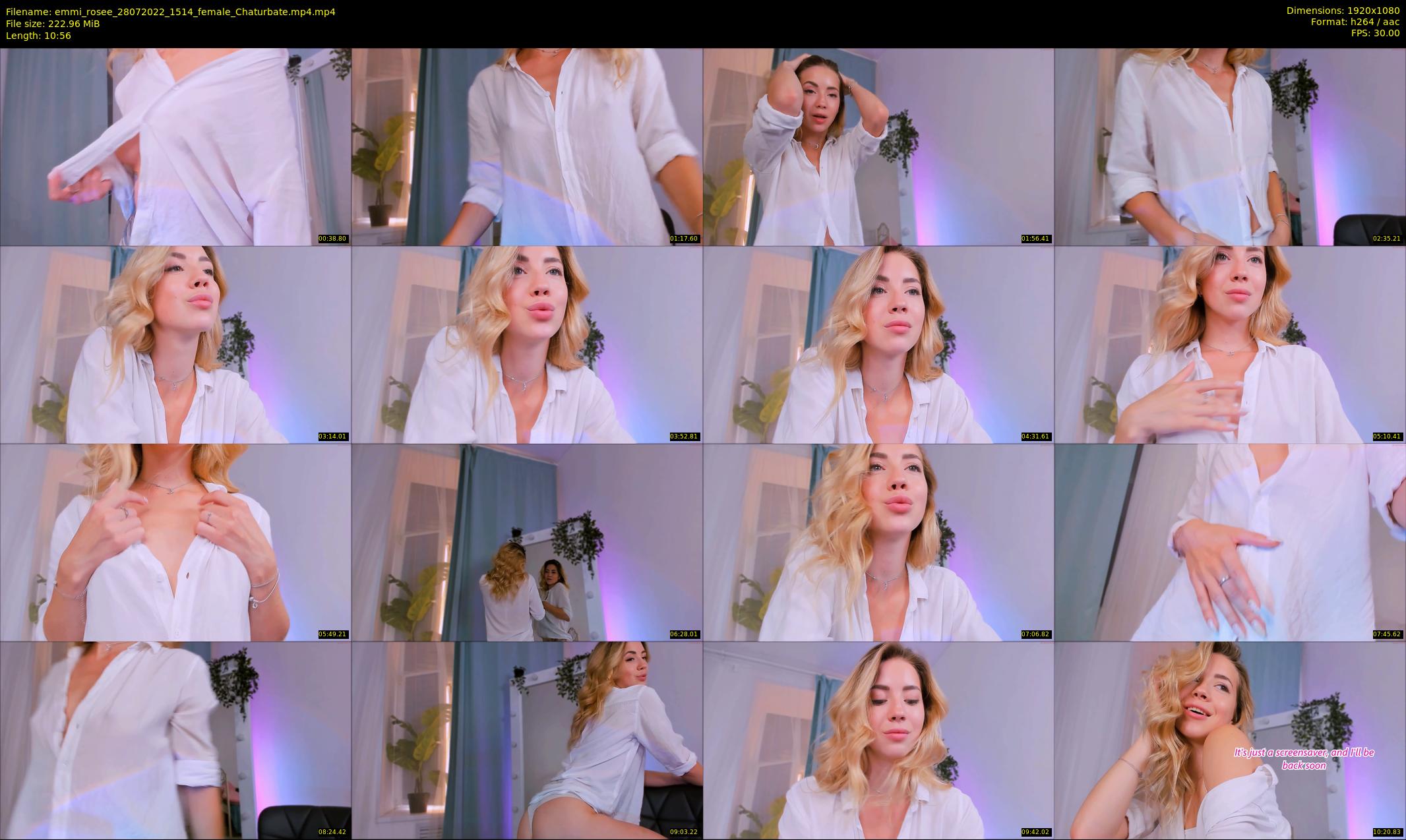 emmi_rosee — 11 minute Chaturbate female cam show recording, 1080p, Jul 28, 2022
