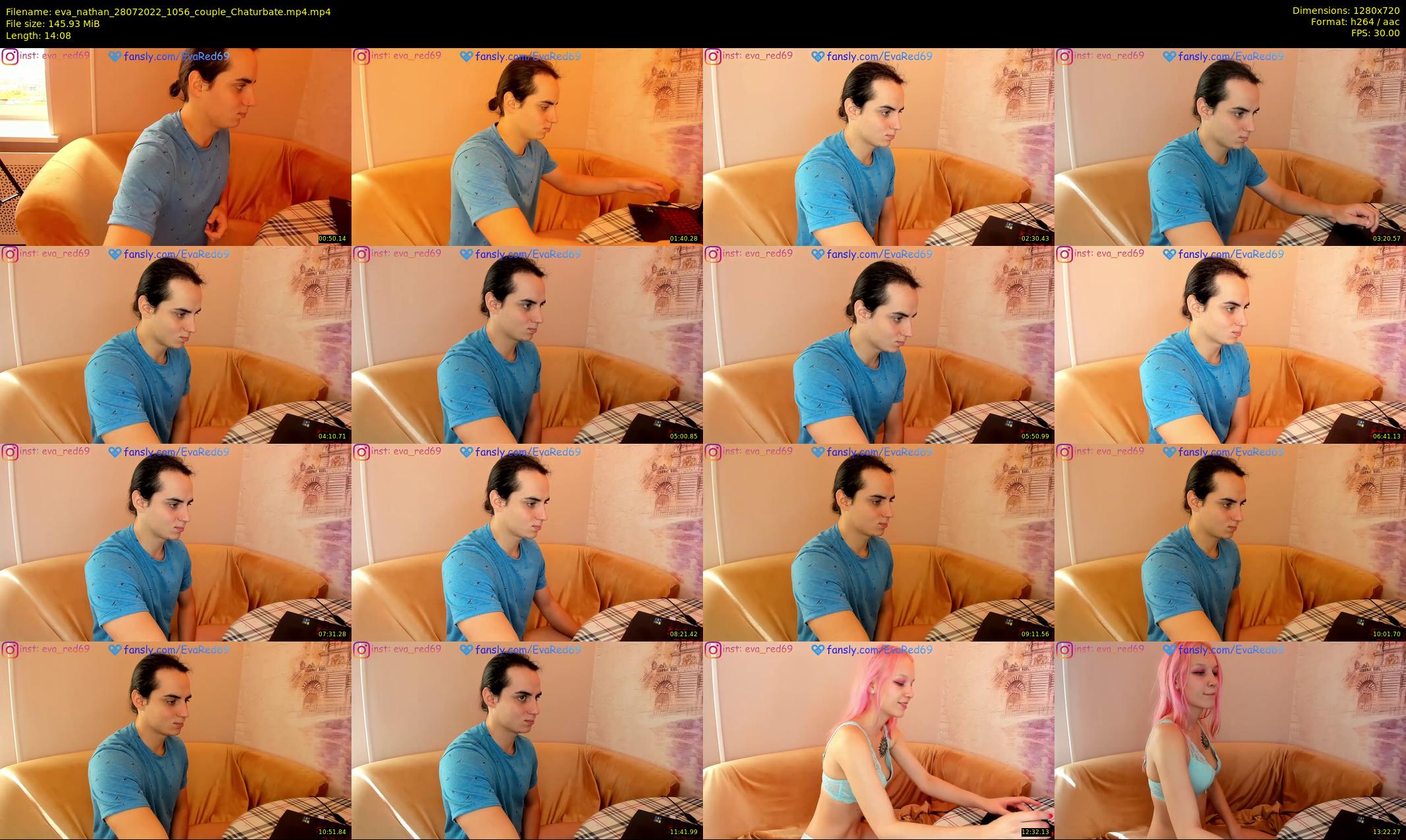 eva_nathan — 15 minute Chaturbate couple cam show recording, 720p, Jul 28, 2022