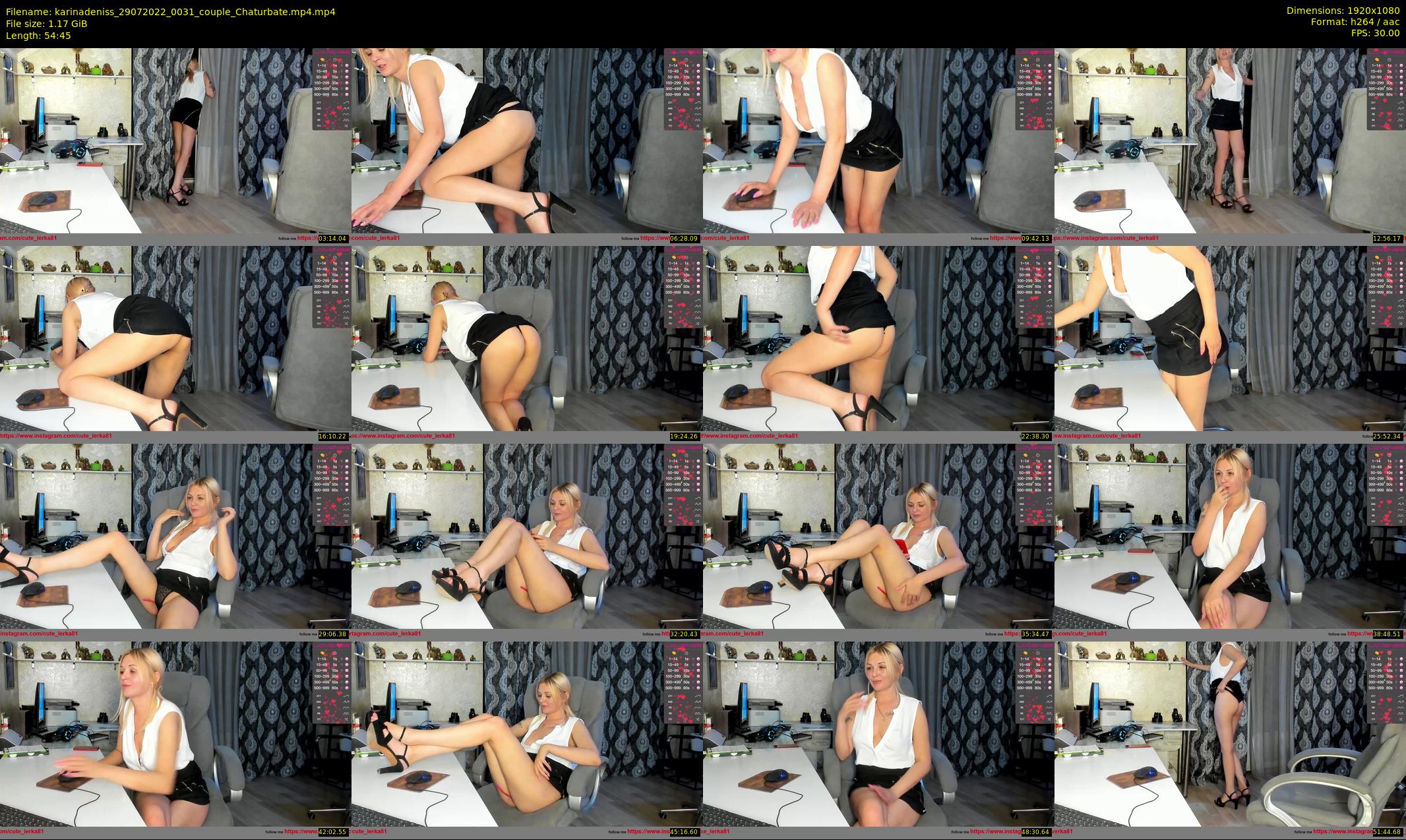 karinadeniss — 55 minute Chaturbate couple cam show recording, 1080p, Jul 29, 2022
