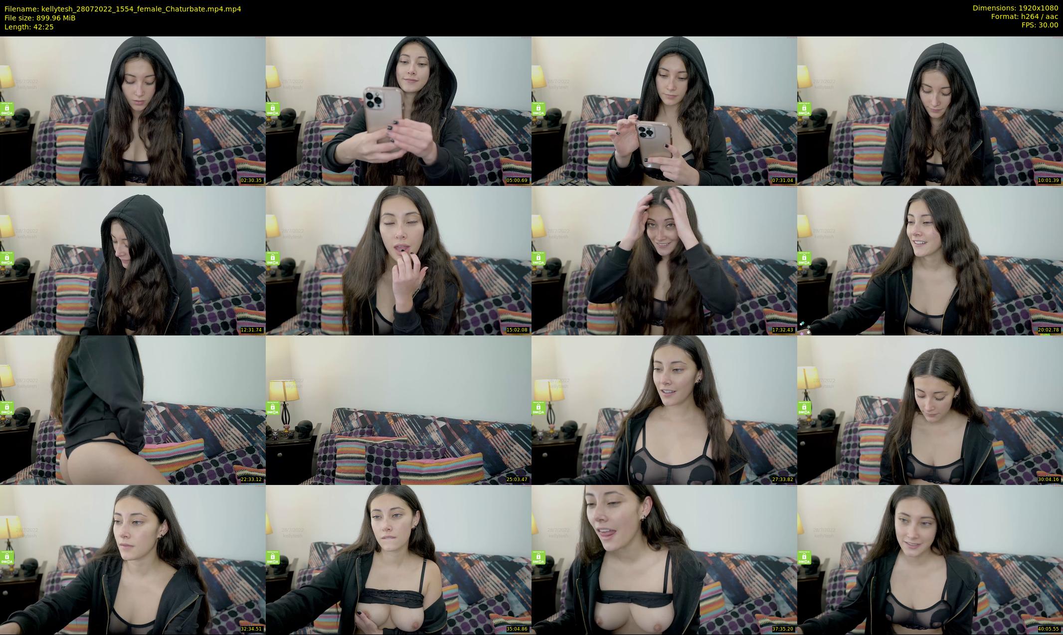 kellytesh — 43 minute Chaturbate female cam show recording, 1080p, Jul 28, 2022