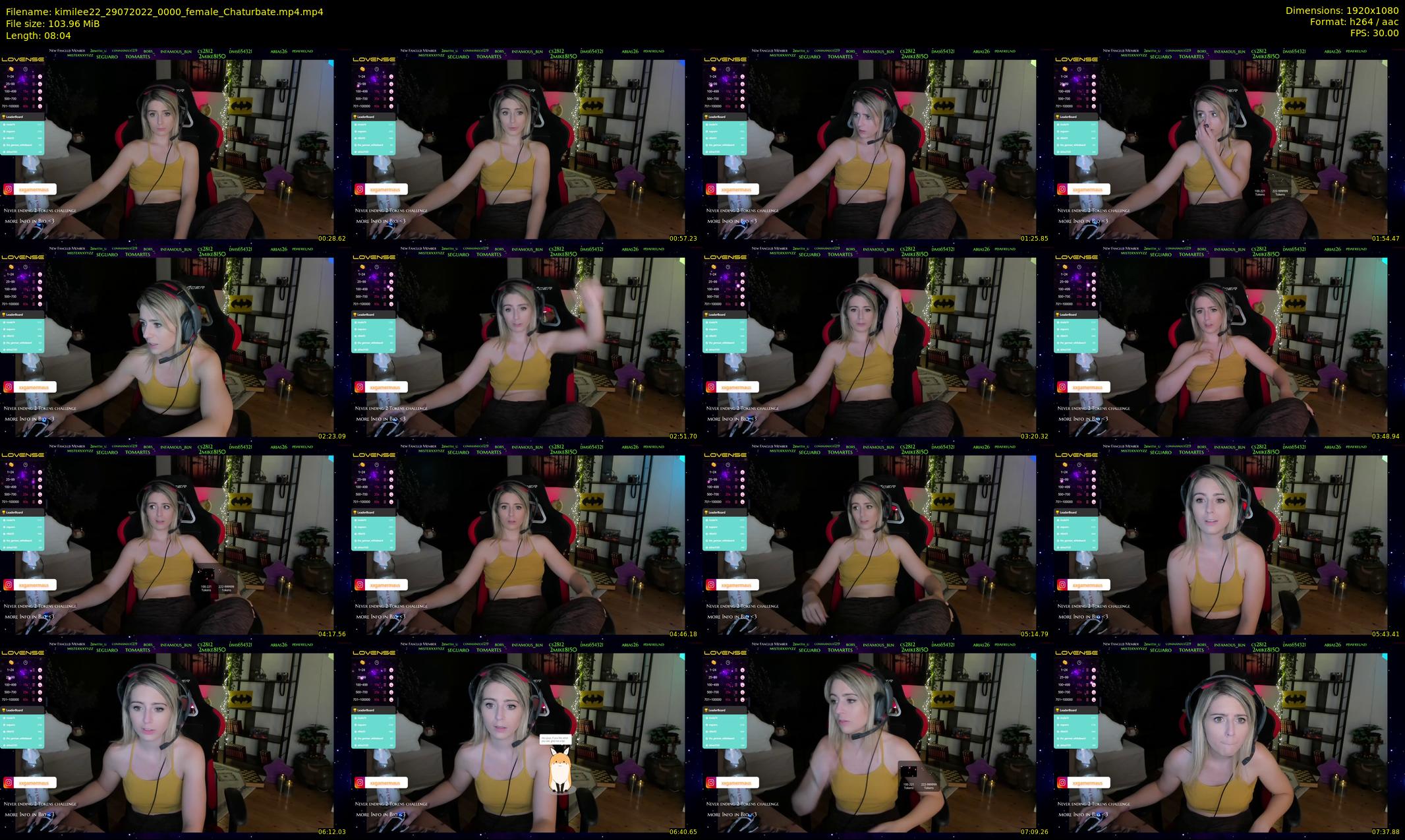 kimilee22 — 9 minute Chaturbate female cam show recording, 1080p, Jul 29, 2022