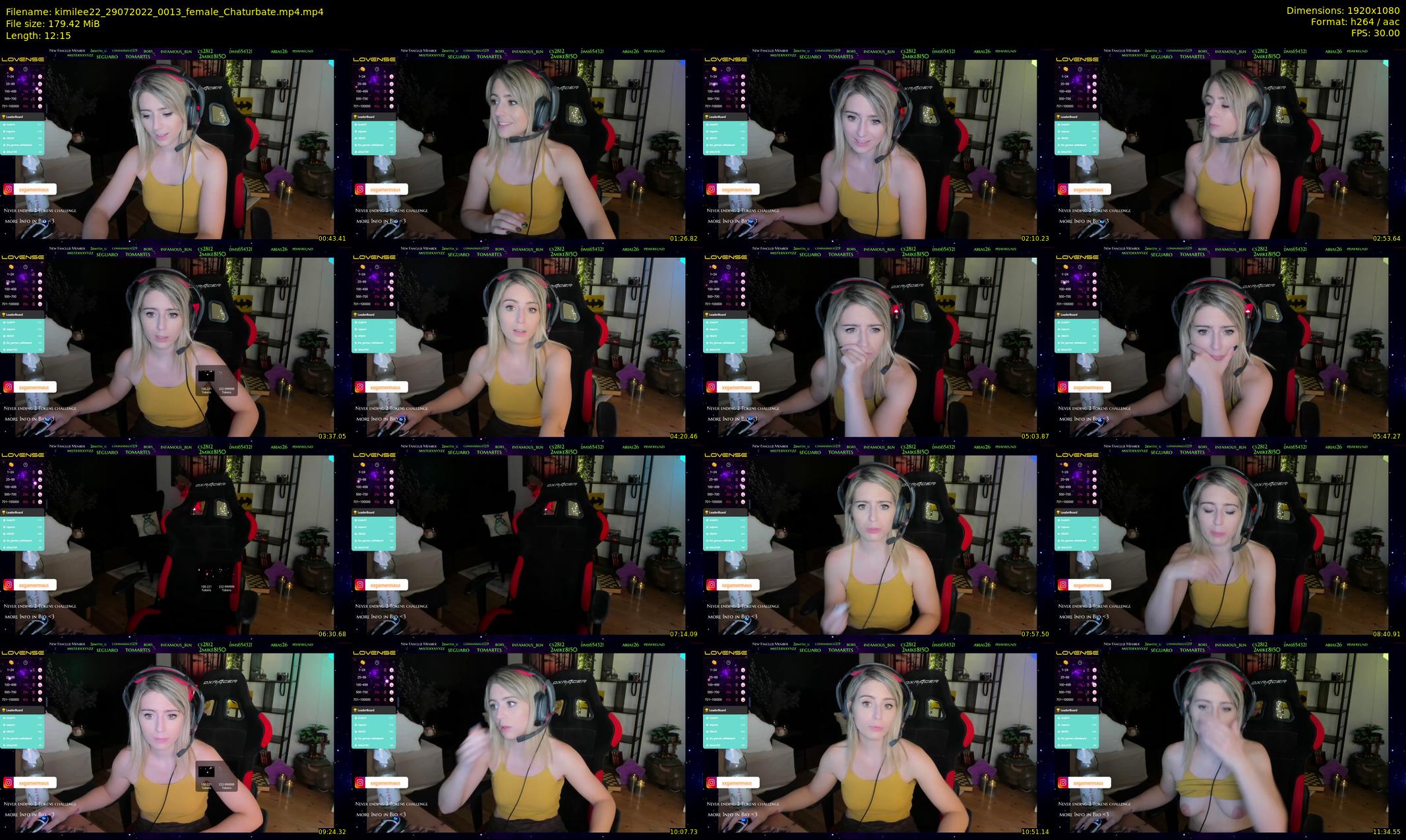 kimilee22 — 13 minute Chaturbate female cam show recording, 1080p, Jul 29, 2022