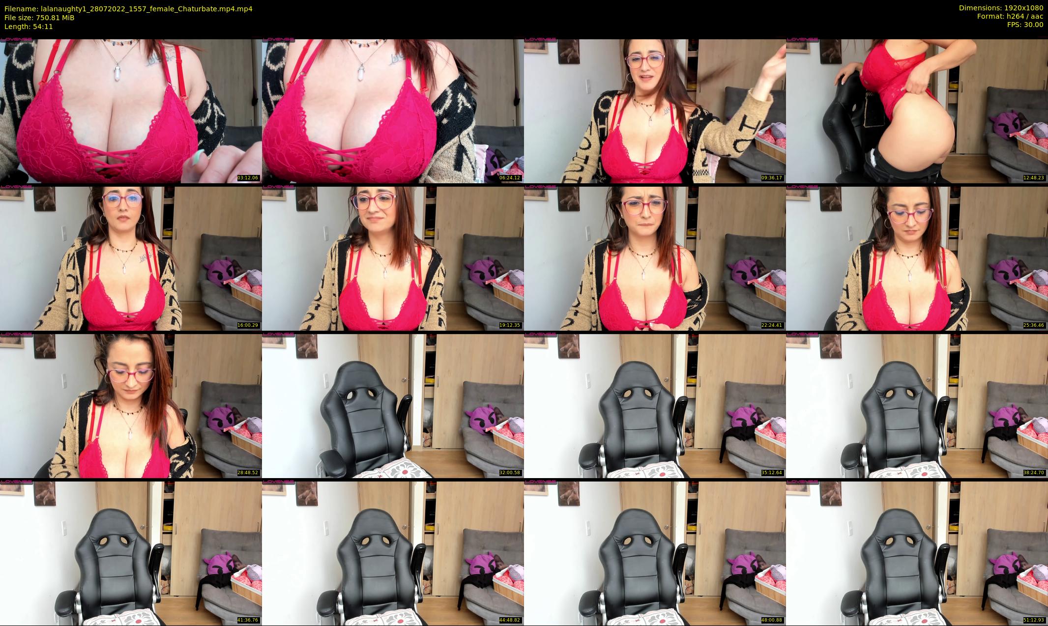 lalanaughty1 — 55 minute Chaturbate female cam show recording, 1080p, Jul 28, 2022