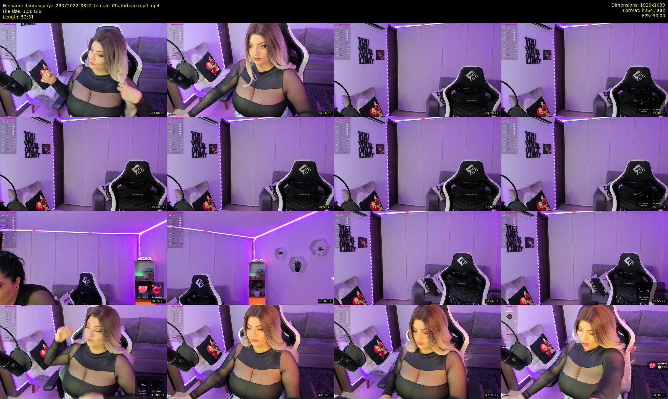 laurasophya — 54 minute Chaturbate female cam show recording, 1080p, Jul 29, 2022