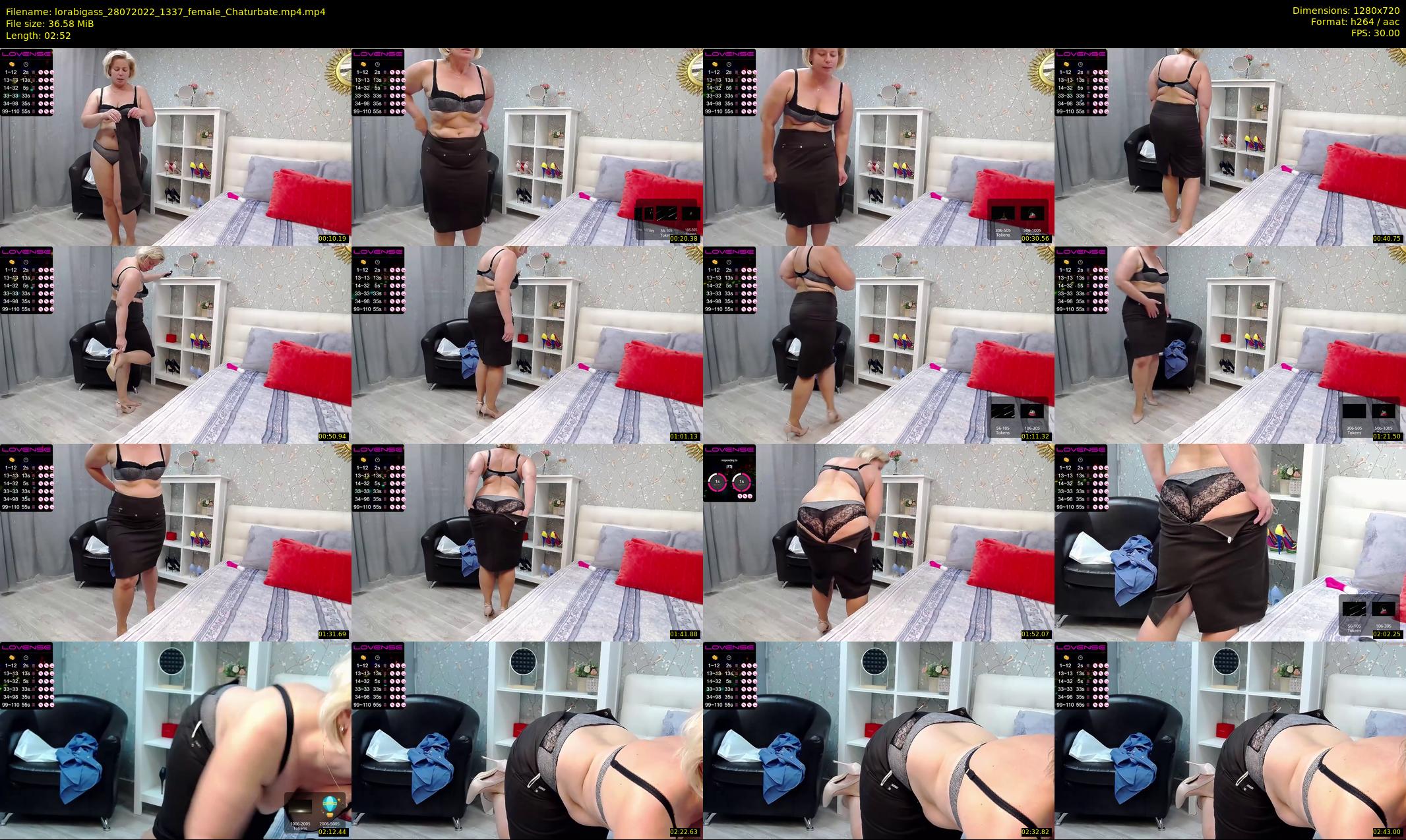 lorabigass — 3 minute Chaturbate female cam show recording, 720p, Jul 28, 2022