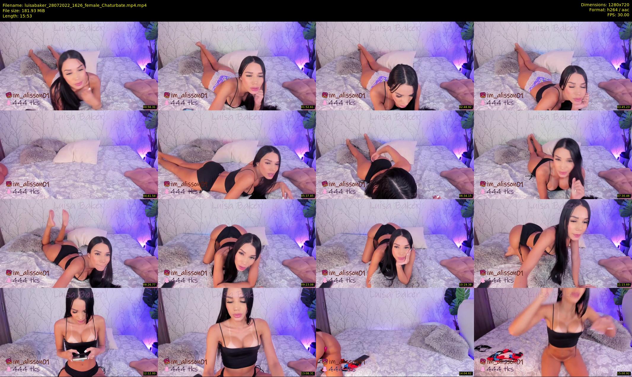 luisabaker — 16 minute Chaturbate female cam show recording, 720p, Jul 28, 2022
