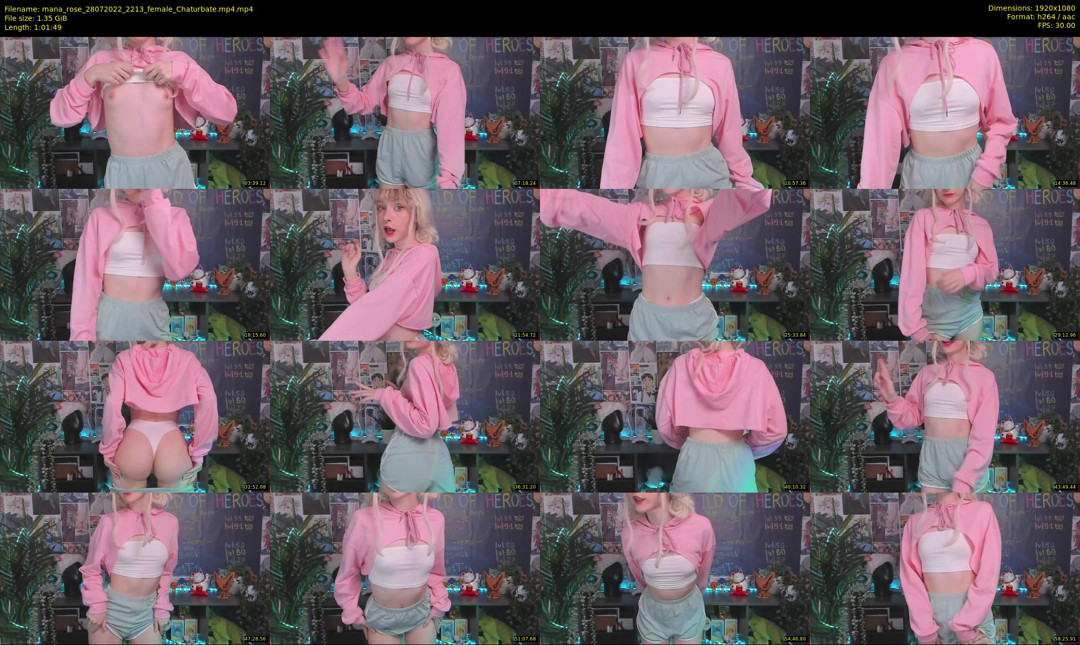 mana_rose — 62 minute Chaturbate female cam show recording, 1080p, Jul 28, 2022