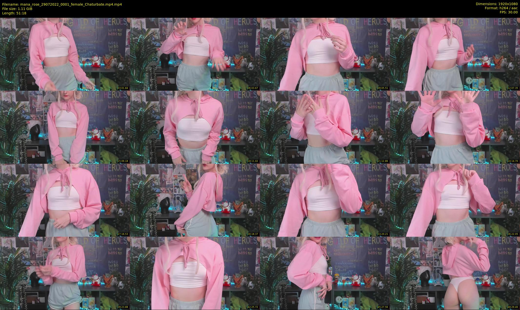 mana_rose — 52 minute Chaturbate female cam show recording, 1080p, Jul 29, 2022